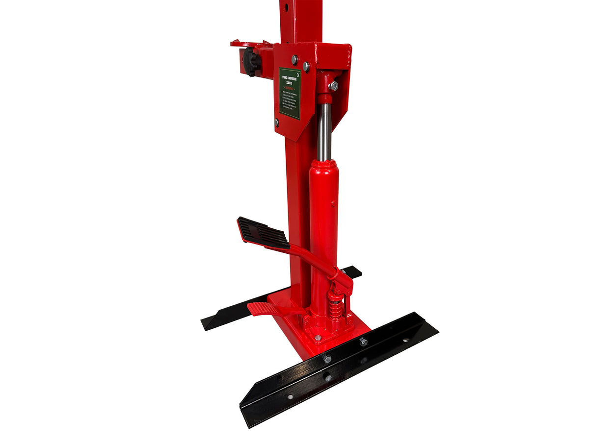 Presa arcuri hidraulica 1T tip stand pentru montare demontare arcuri amortizoare flanse telescoape GEBO TOOLS