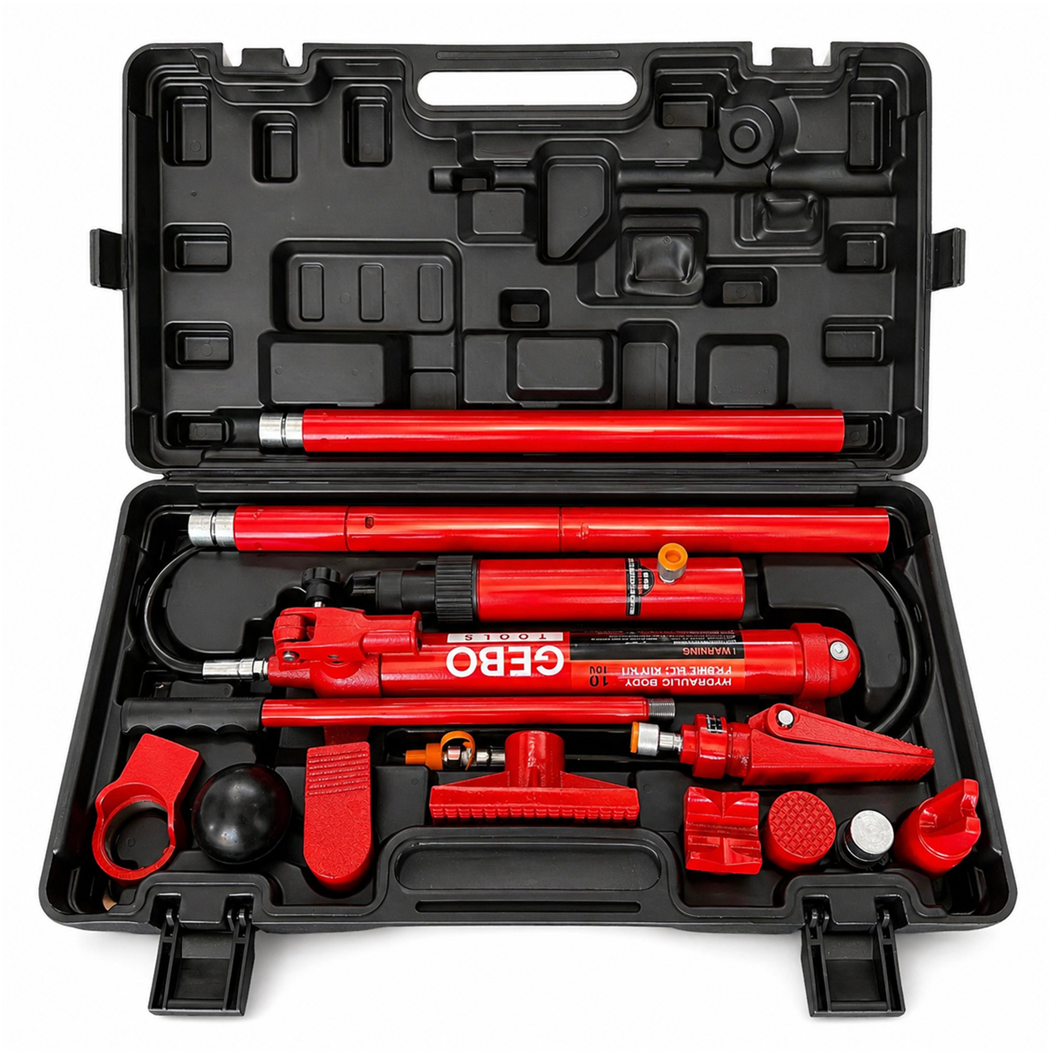 Presa hidraulica indreptat caroserii auto 10T, 15 piese, GEBO TOOLS