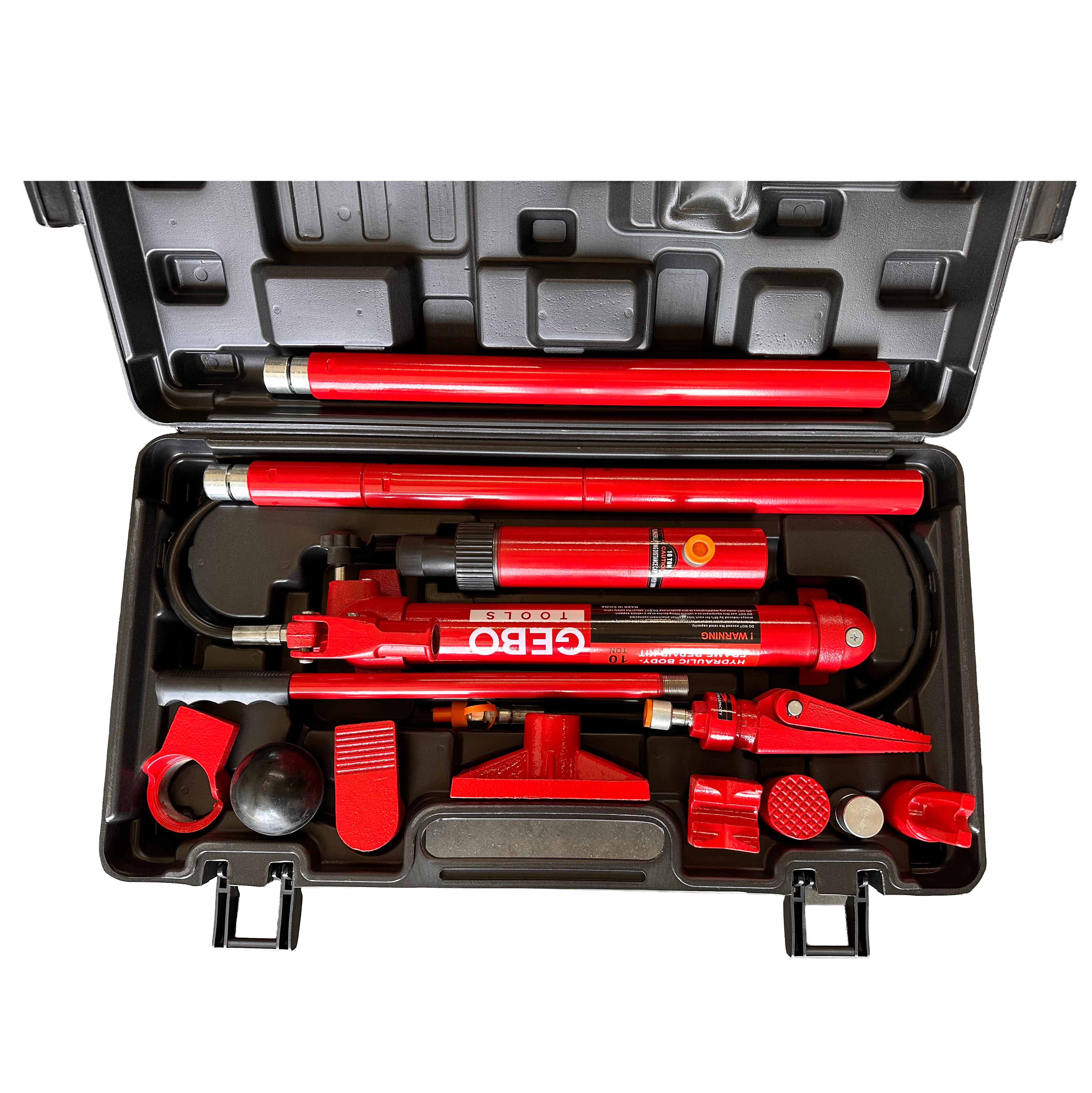 Presa hidraulica indreptat caroserii auto 10T, 15 piese, GEBO TOOLS