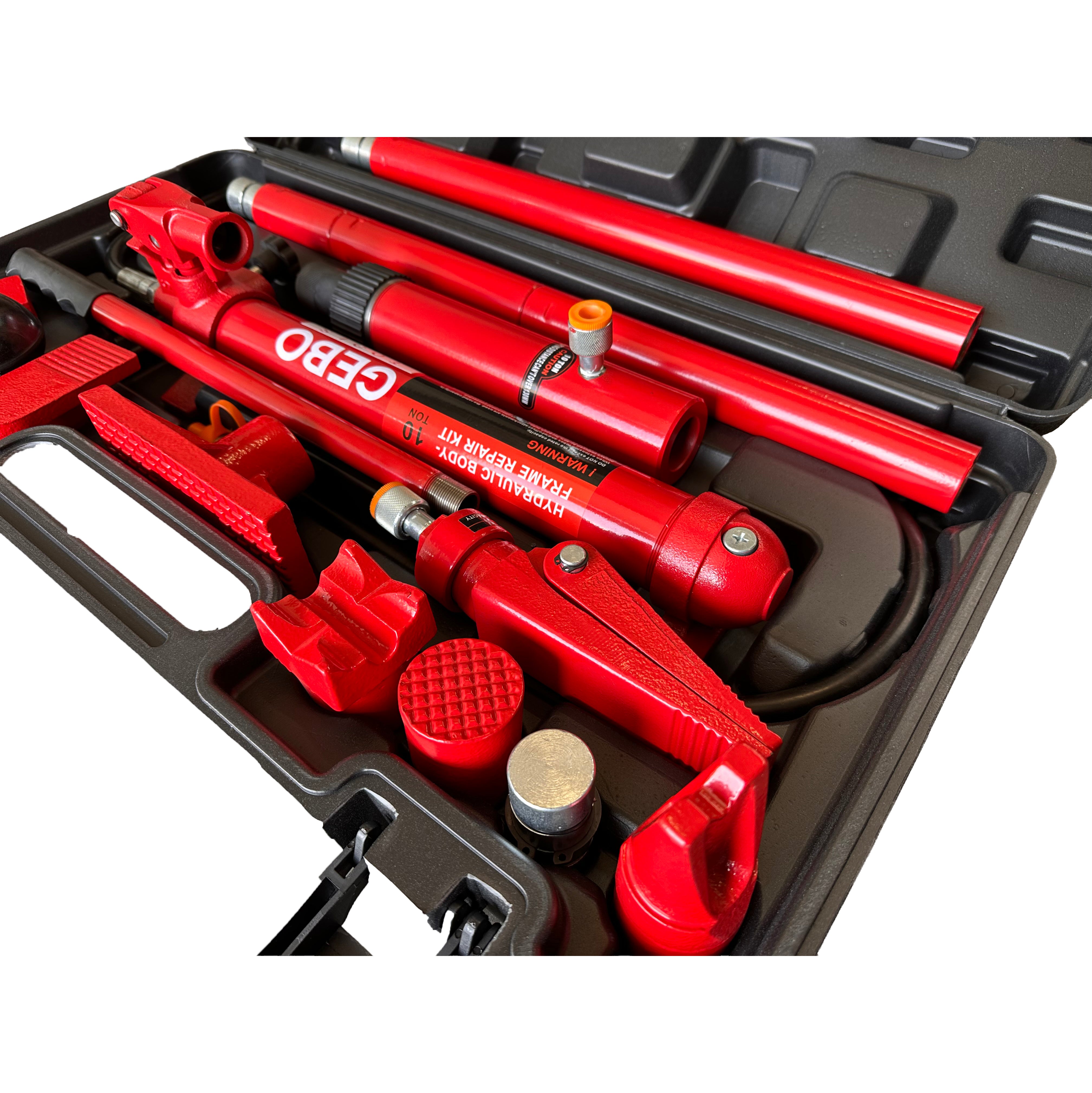 Presa hidraulica indreptat caroserii auto 10T, 15 piese, GEBO TOOLS