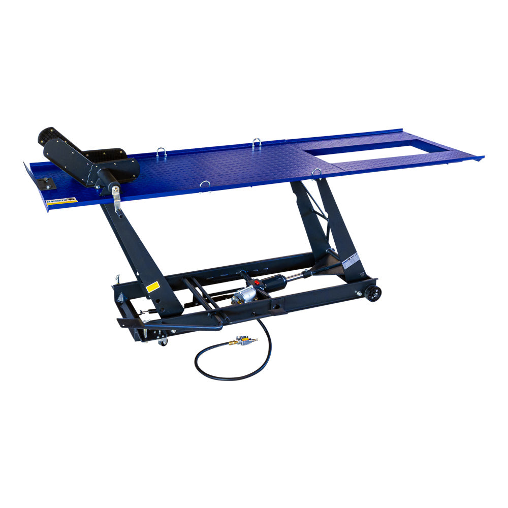 ELEVATOR HIDRO-PNEUMATIC PT. MOTOCICLETE 450KG CU FIXARE ROATA