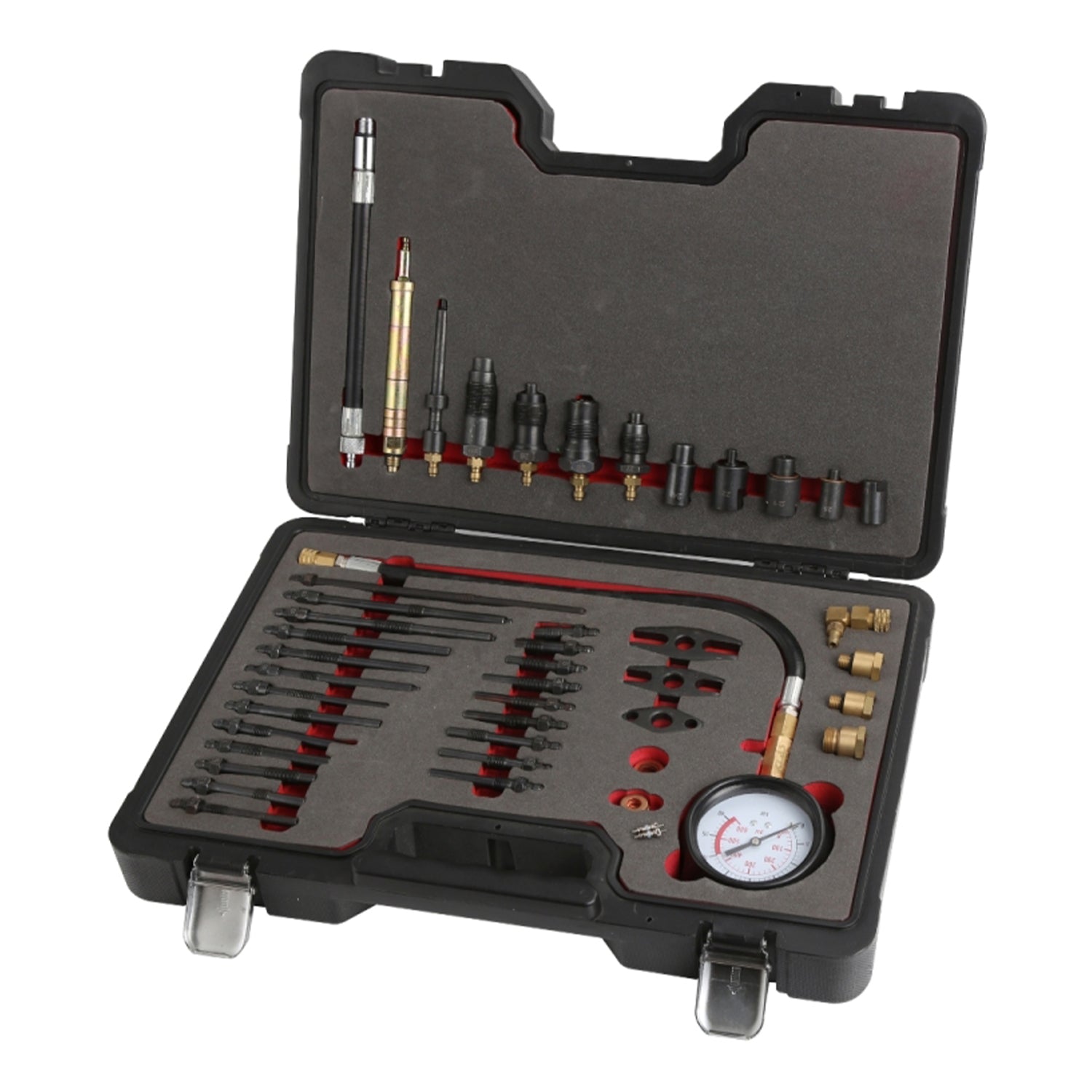 TRUSA TESTER DE PRESIUNE COMPRESIE COMPRESMETRU BENZINA DIESEL 46 PIESE