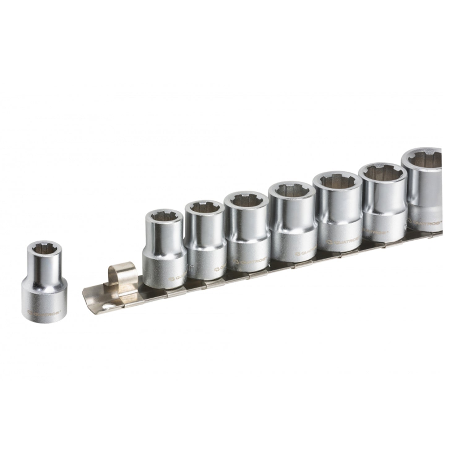 SET CHEI TUBULARE CR-V PENTRU SURUBURI DETERIORATE 3/8'' 8-19MM QUATROS