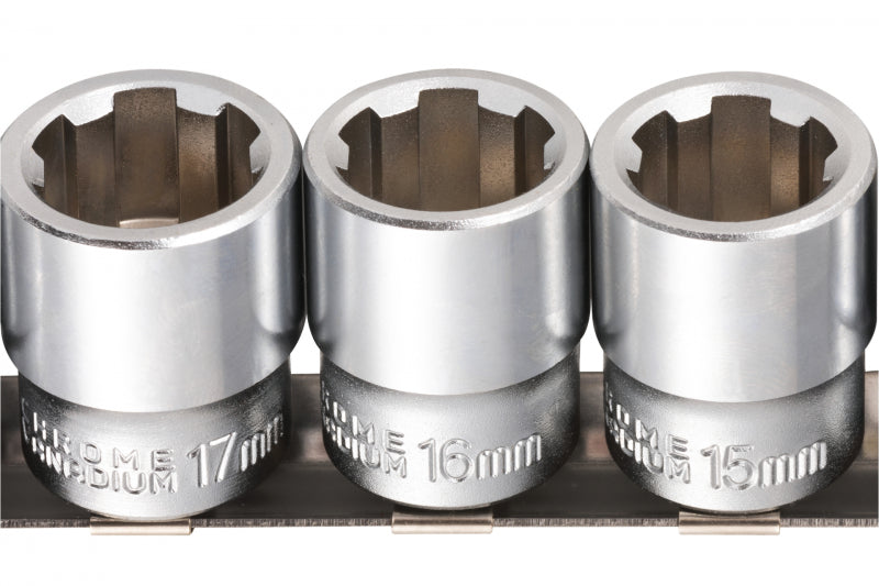 SET CHEI TUBULARE CR-V PENTRU SURUBURI DETERIORATE 3/8'' 8-19MM QUATROS