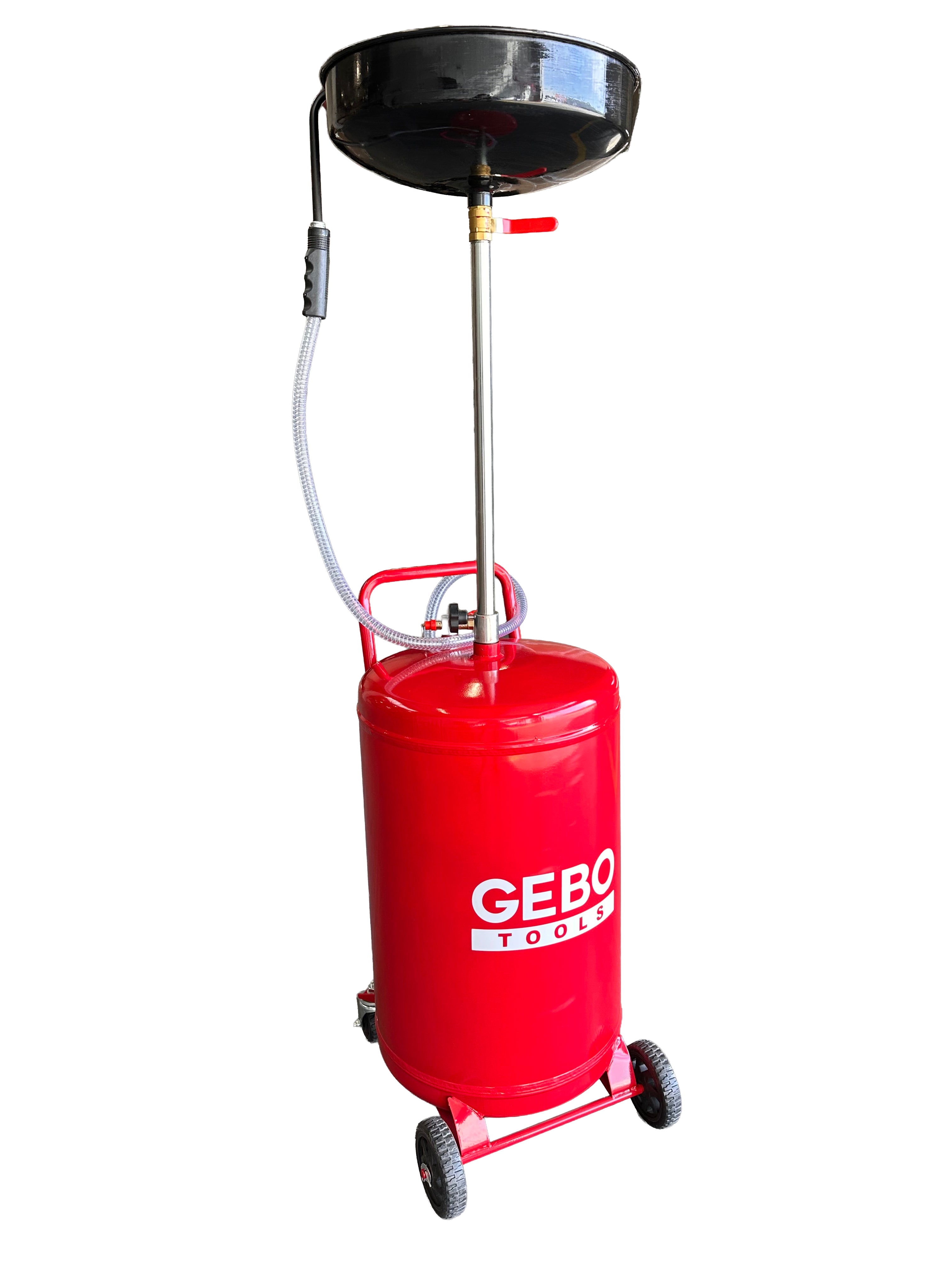 Recuperator ulei uzat pneumatic GEBO TOOLS 70l cu vas colector 10l, golire 6-8 bar, tija reglabila