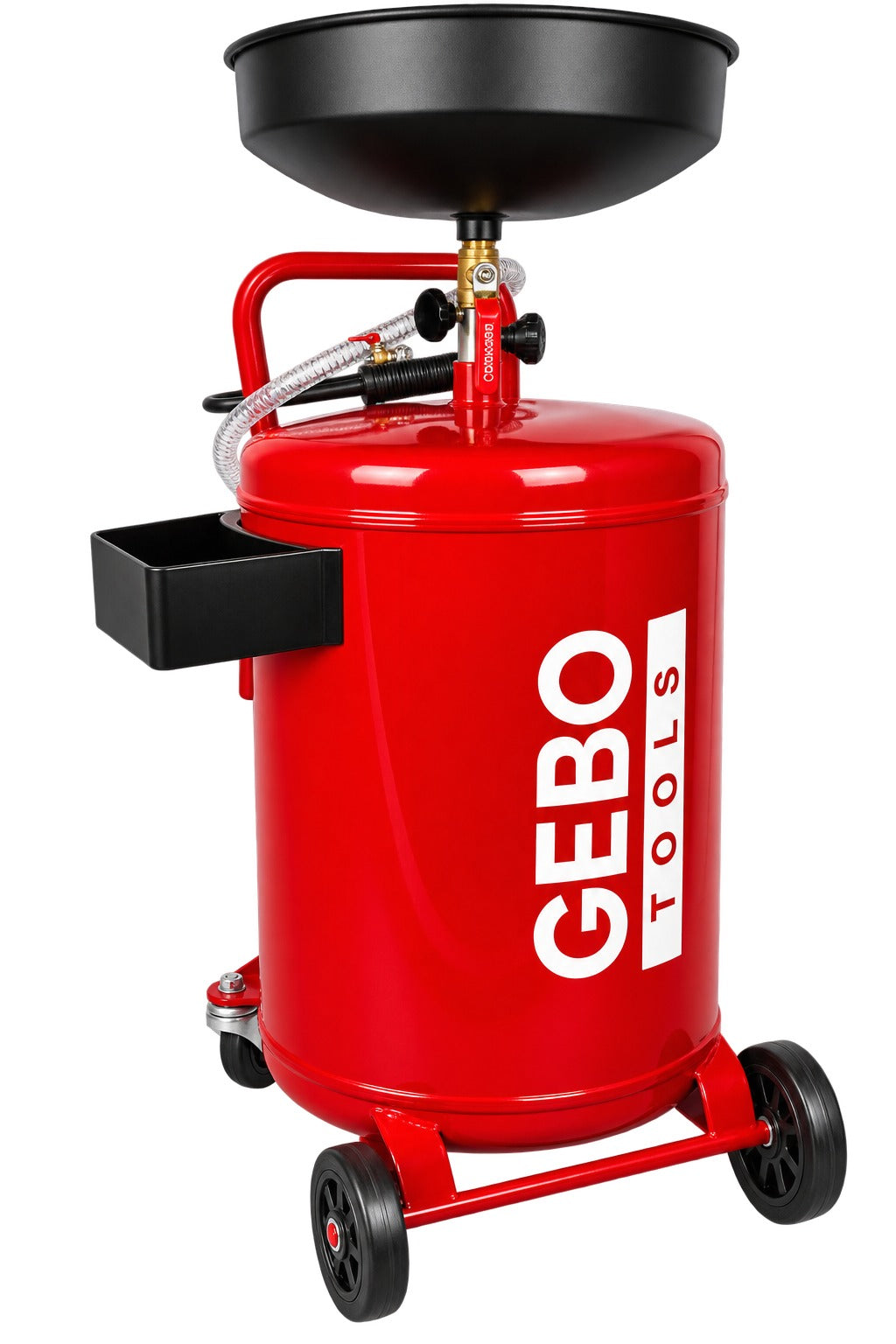 Recuperator ulei uzat pneumatic GEBO TOOLS 75l cu vas colector 10l, golire 6-8 bar, tija reglabila