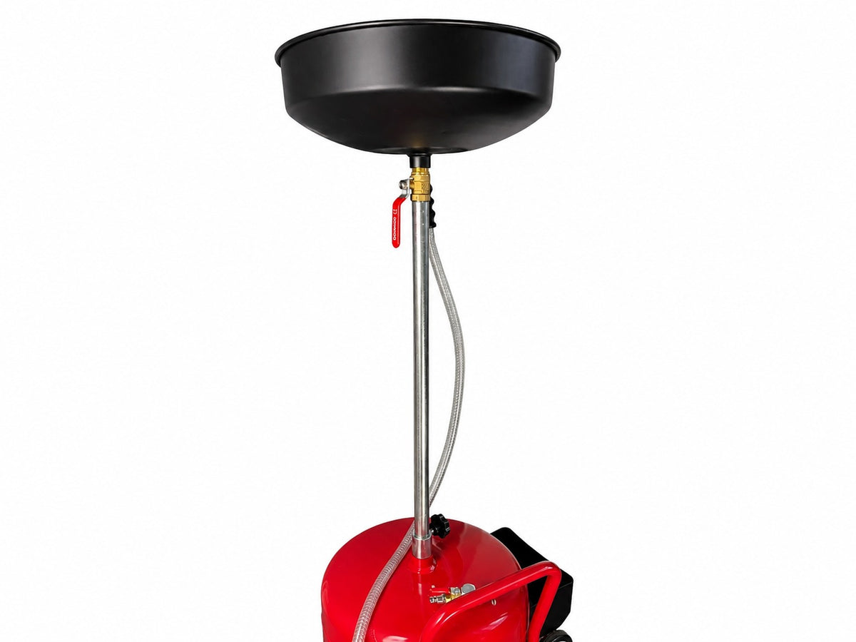 Recuperator ulei uzat pneumatic GEBO TOOLS 75l cu vas colector 10l, golire 6-8 bar, tija reglabila