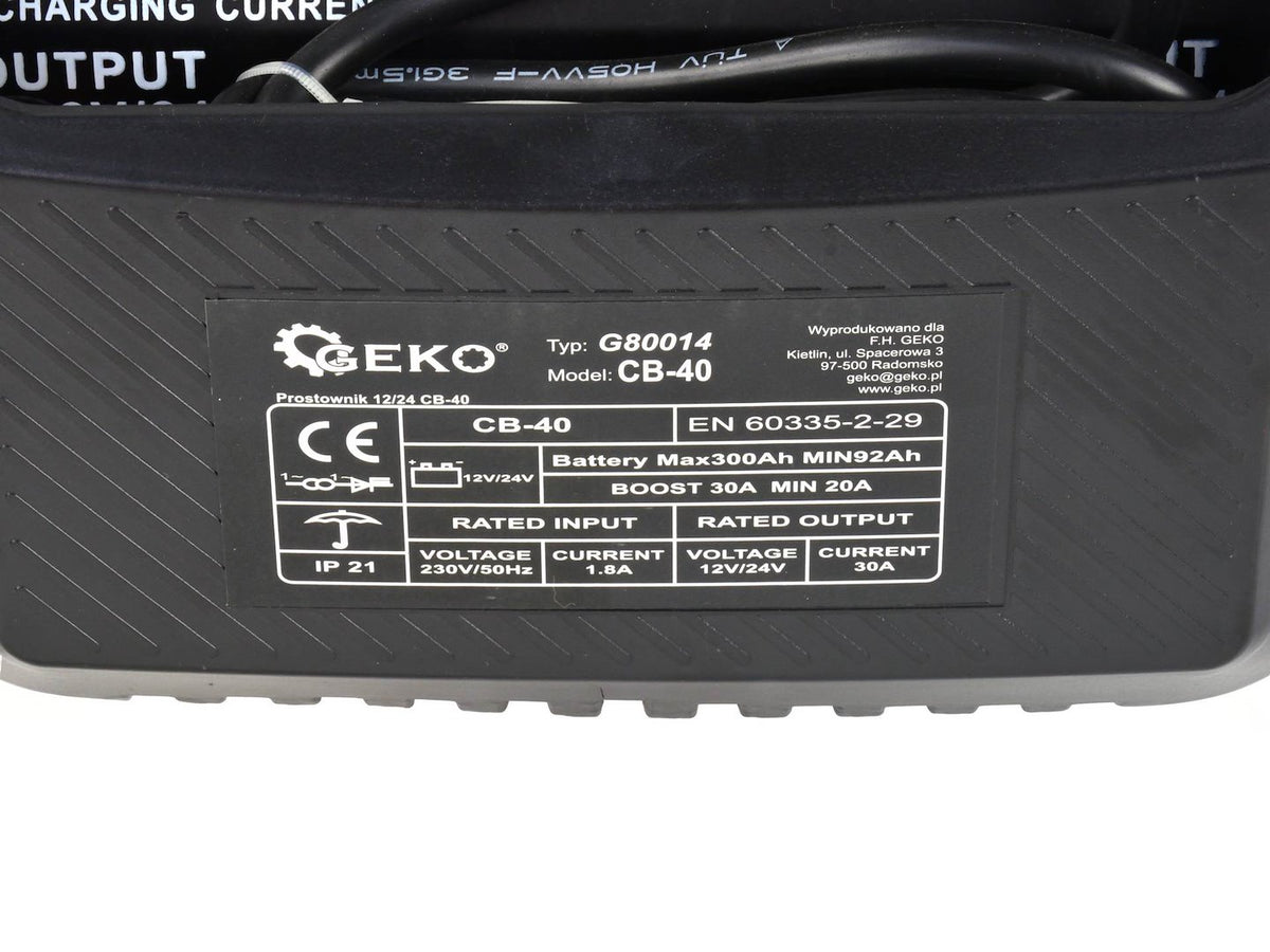 Redresor auto 12/24V cb-40, 20-30a pentru baterii acumulator auto 60-240 ah - GEKO