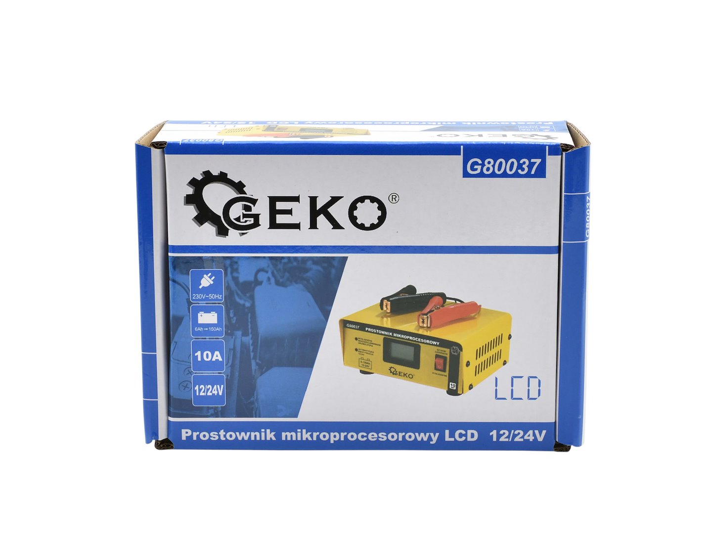 Redresor auto microprocesor LCD 12/24V 10a pentru baterii acumulator auto 6-150ah - GEKO