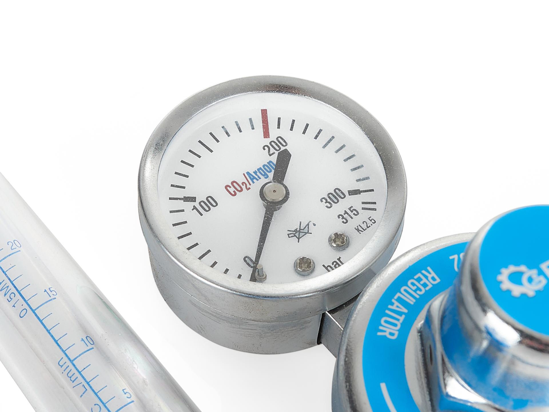 Regulator de presiune co2 / argon cu rotametru dublu