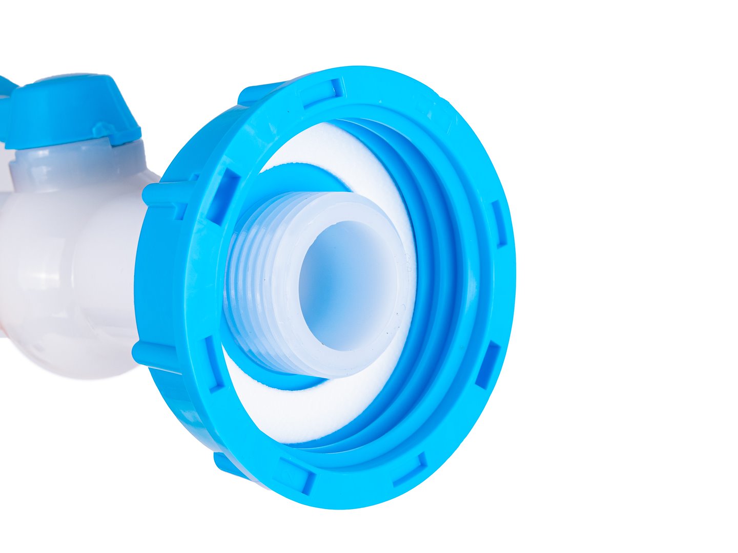 Robinet cu racord pentru furtun 32 mm la 45° pentru rezervoare IBC (mauser)