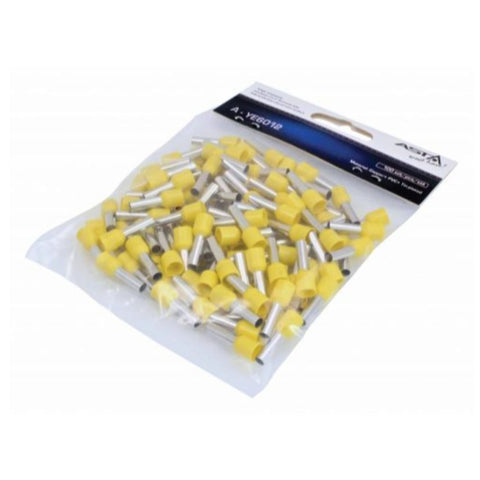 SET PIN TERMINAL CABLU CU IZOLATIE PVC GALBEN 100 PIESE