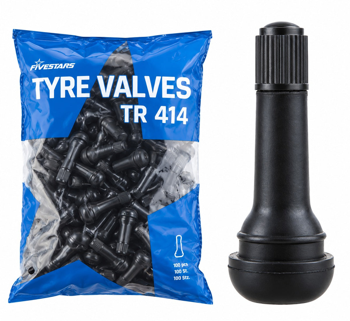 Set 100 buc valve tubeless five star tr414