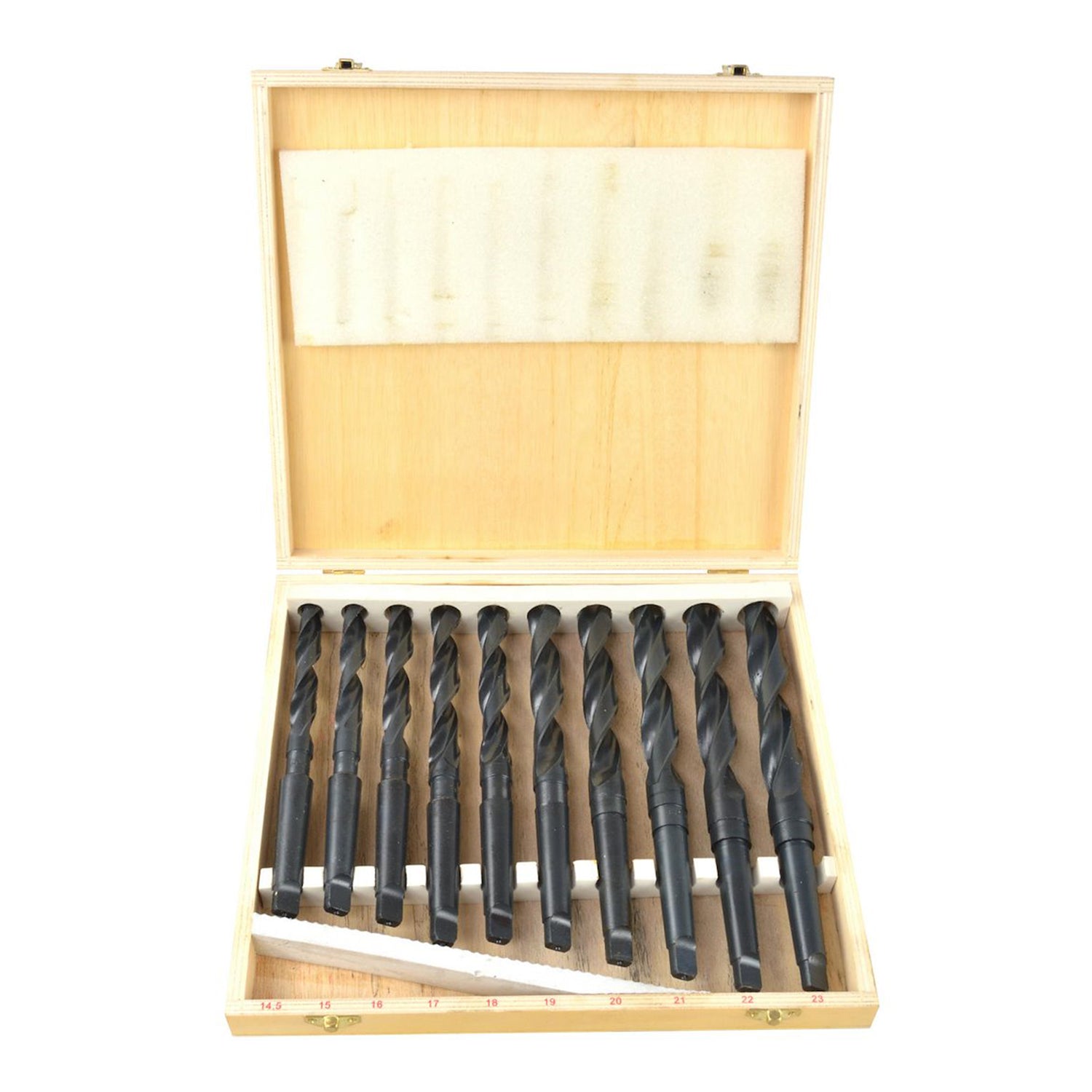 Set 10 burghie morse mk2 pentru metal, 14,5–23 mm – HSS, prindere con b16
