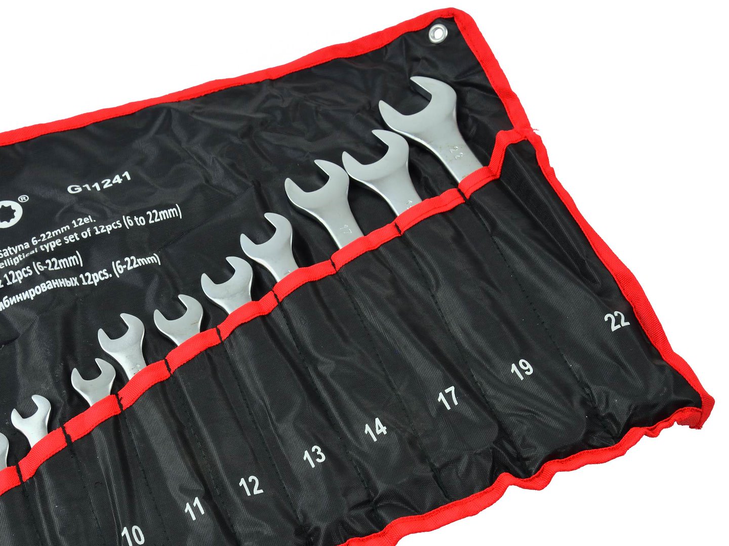 Set 12 chei combinate fixe si inelare satinate CRV 6-22mm - GEKO