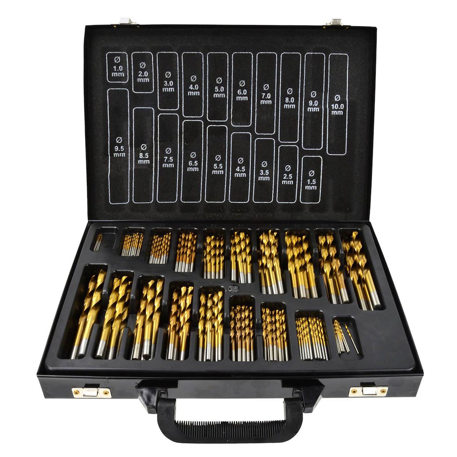 Set 170 de burghie HSS titan pentru metal 1-10mm - KELTIN