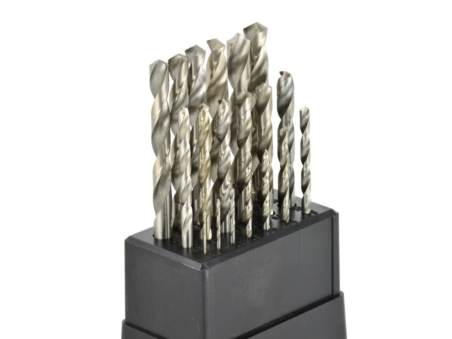 Set 19 burghie HSS pentru metal, 1–10 mm, prindere cilindrica, varf 135°