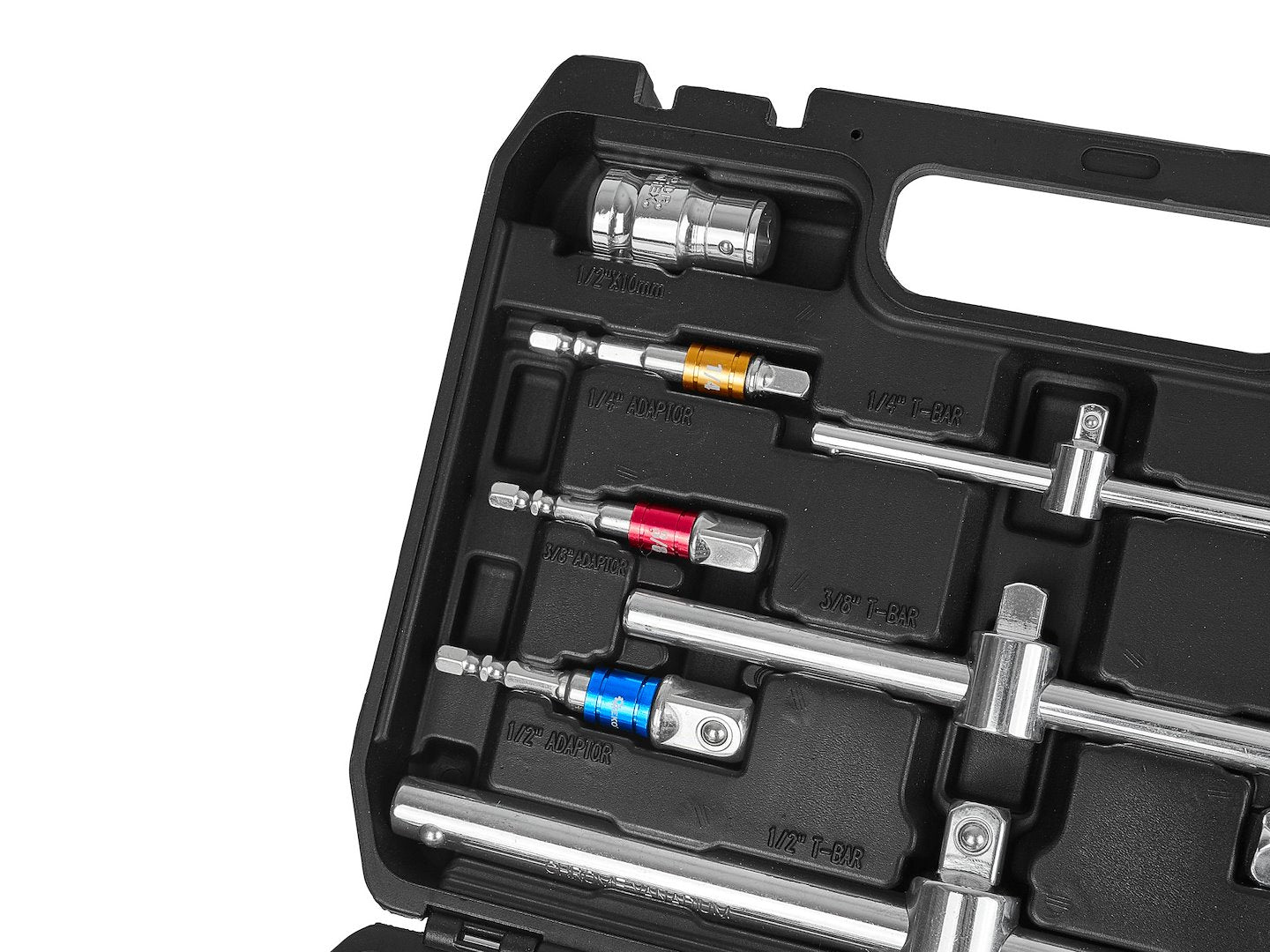 Set 25 piese prelungitoare, adaptoare si manere t 1/4 3/8 1/2 CRV - GEKO