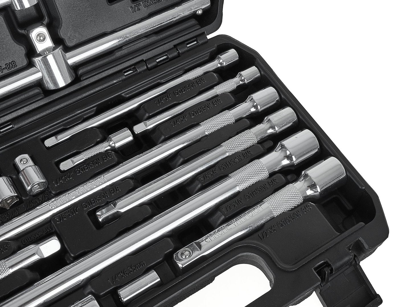 Set 25 piese prelungitoare, adaptoare si manere t 1/4 3/8 1/2 CRV - GEKO