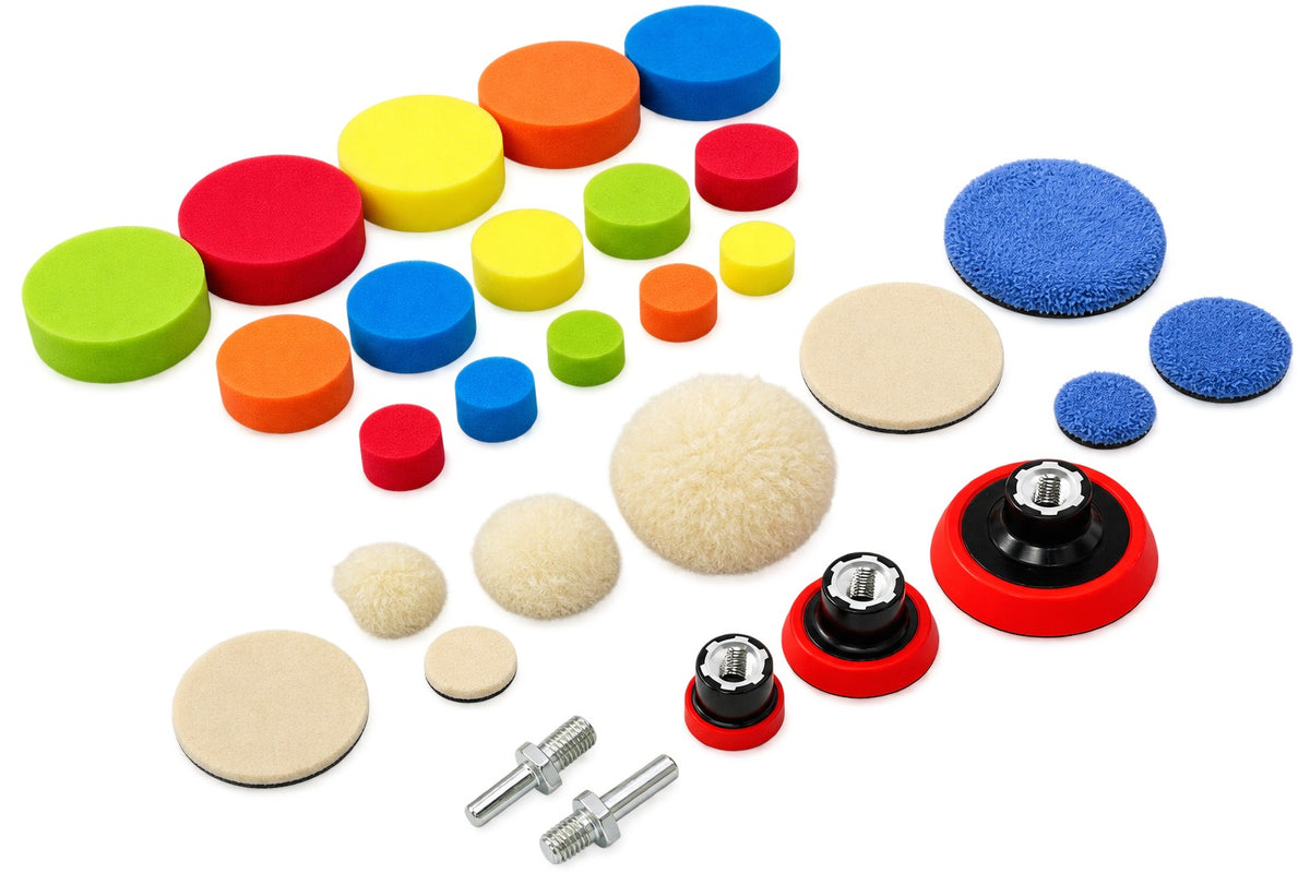 Set 29 buc bureti rezerve pentru lustruit si polisat 25-50-75 mm GEBO TOOLS