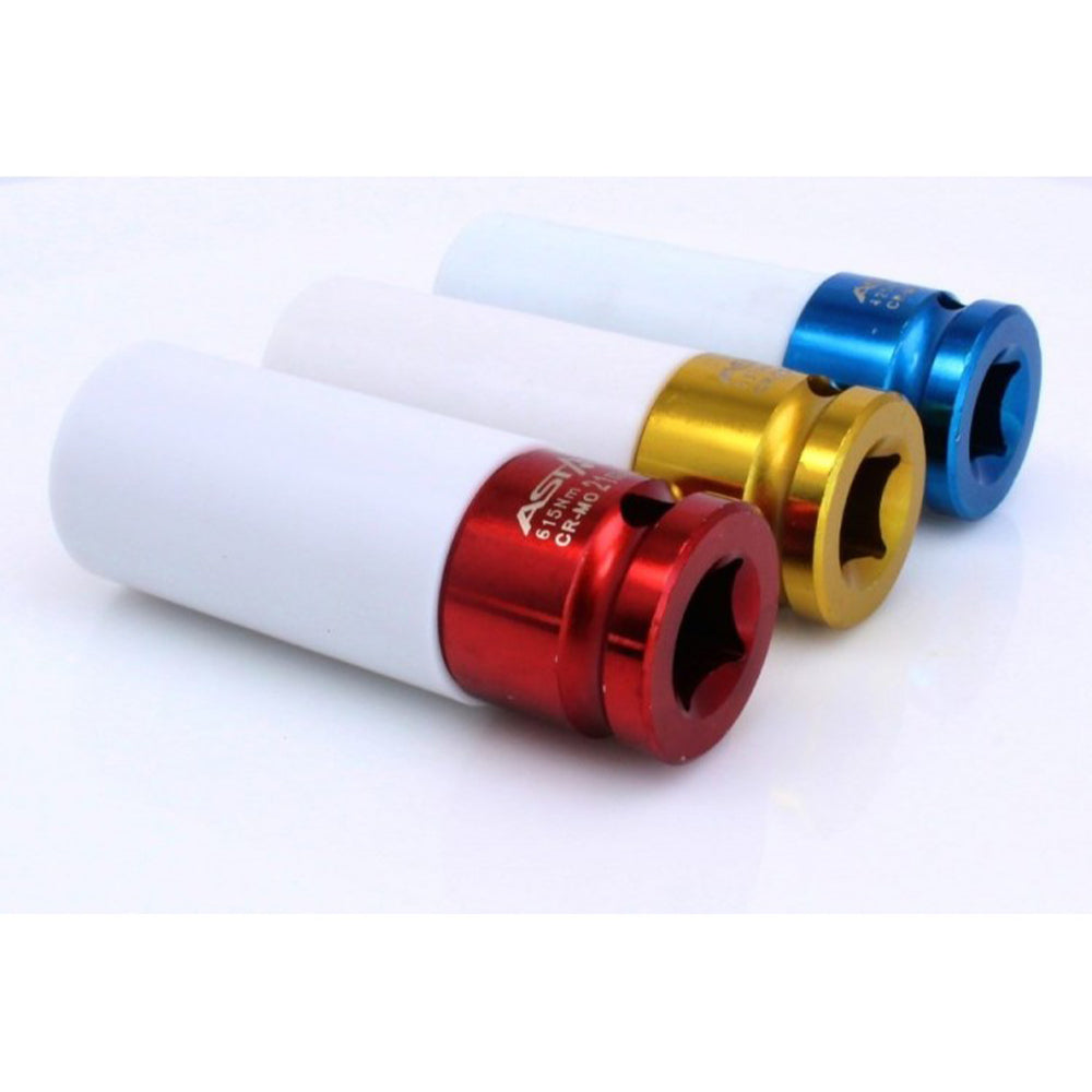 Set 3 buc tubulare cu protectie pentru jante aliaj 17 19 21 mm