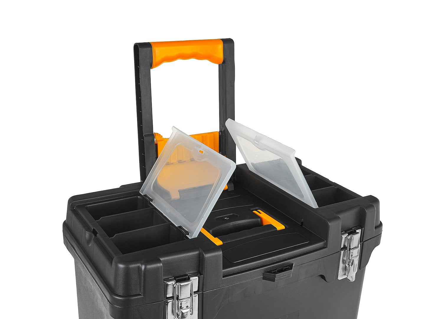 Set 3 cutii modulare plastic pentru scule 4 sertare cu roti si maner KELTIN