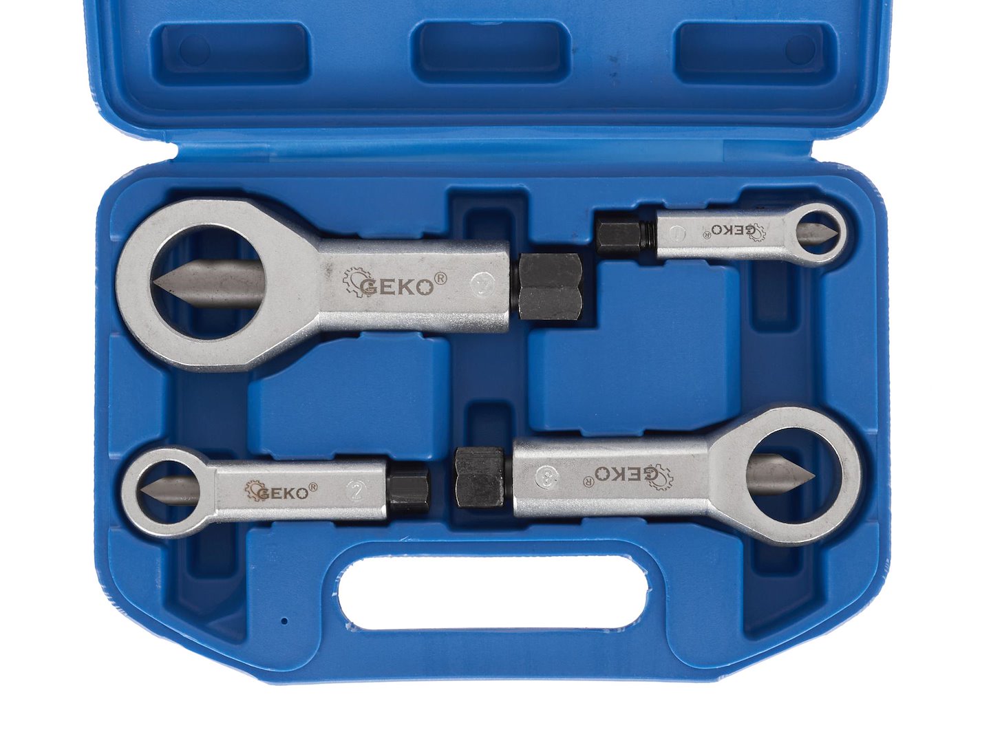 Set 4 dispozitive pentru taiat si extras suruburi / piulite rupte sau blocate 9-27 mm - GEKO