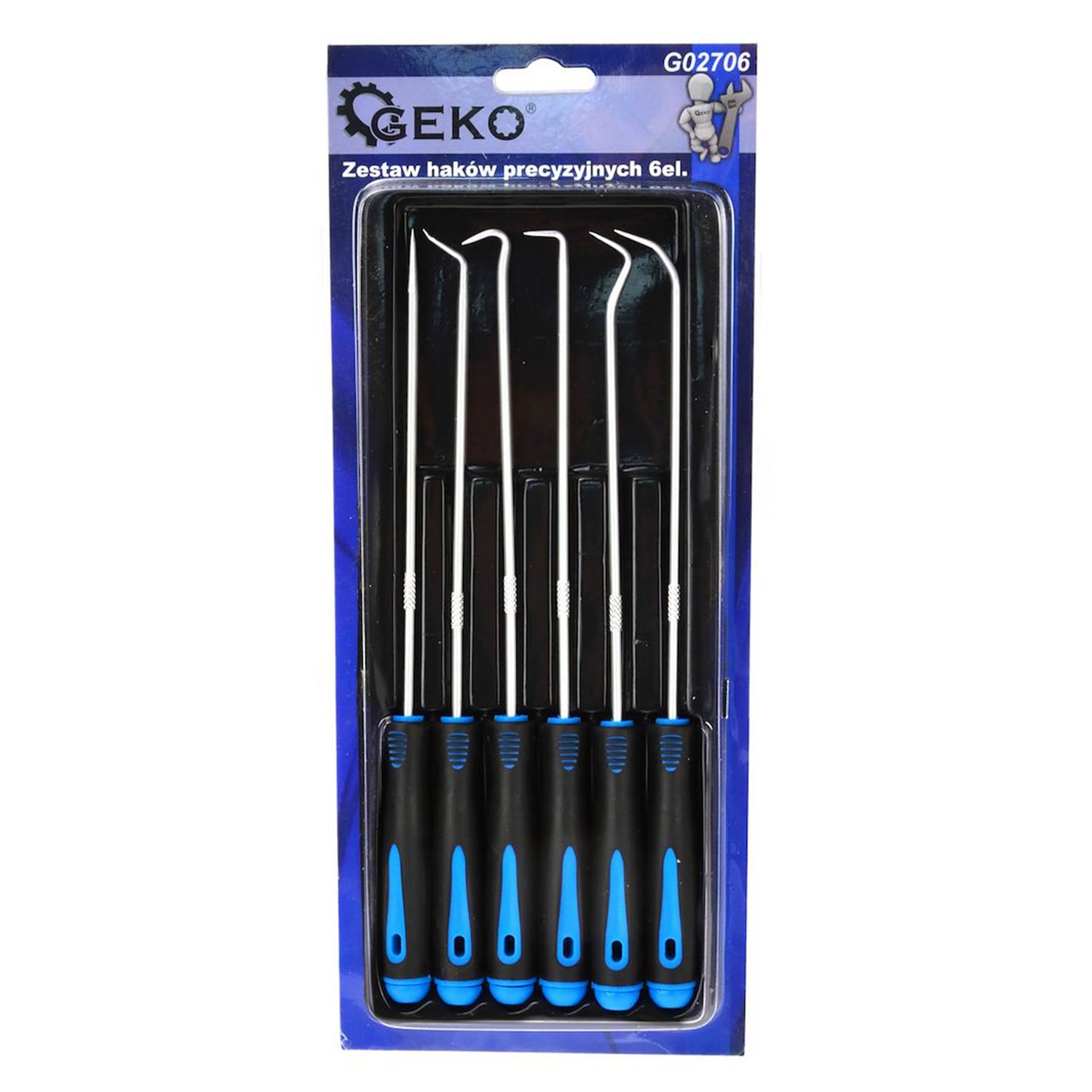 Set 6 carlige extra-lungi 240mm pentru indepartat garnituri, o-ring si sigilii - GEKO