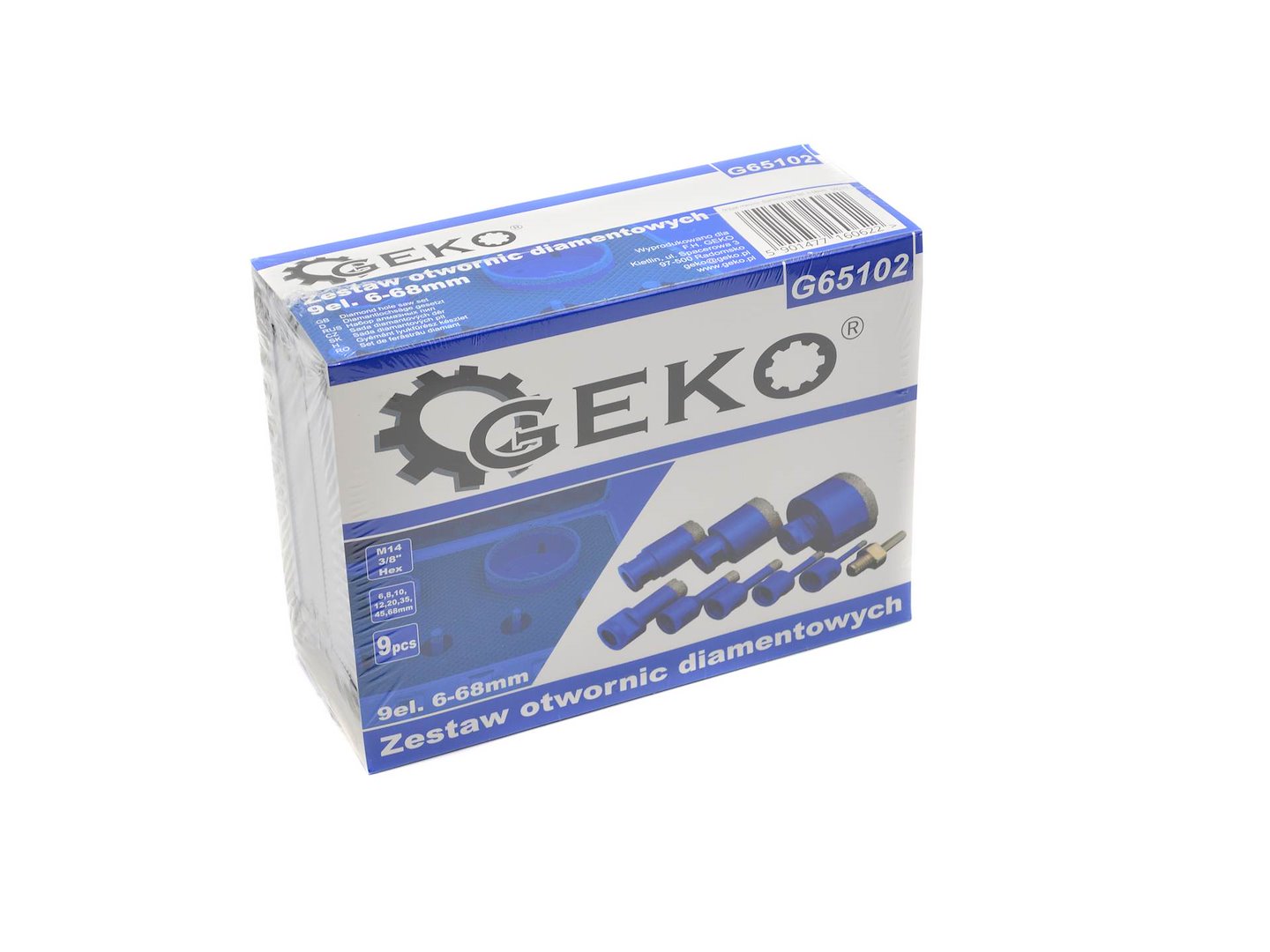 Set 9 carote diamantate pentru gresie si ceramica 6-68mm - GEKO