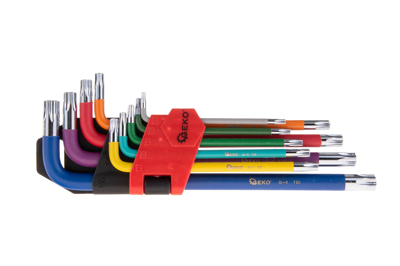 Set 9 chei TORX tip l colorate t10-t50 GEKO