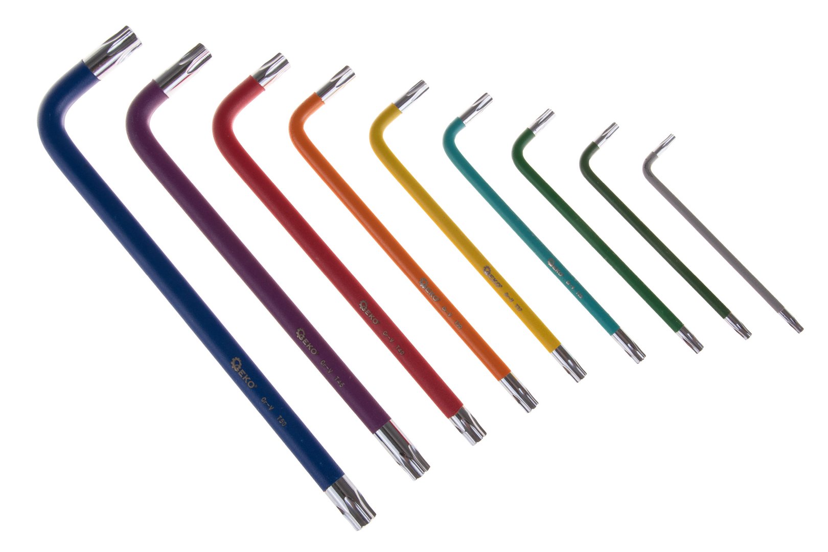 Set 9 chei TORX tip l colorate t10-t50 GEKO