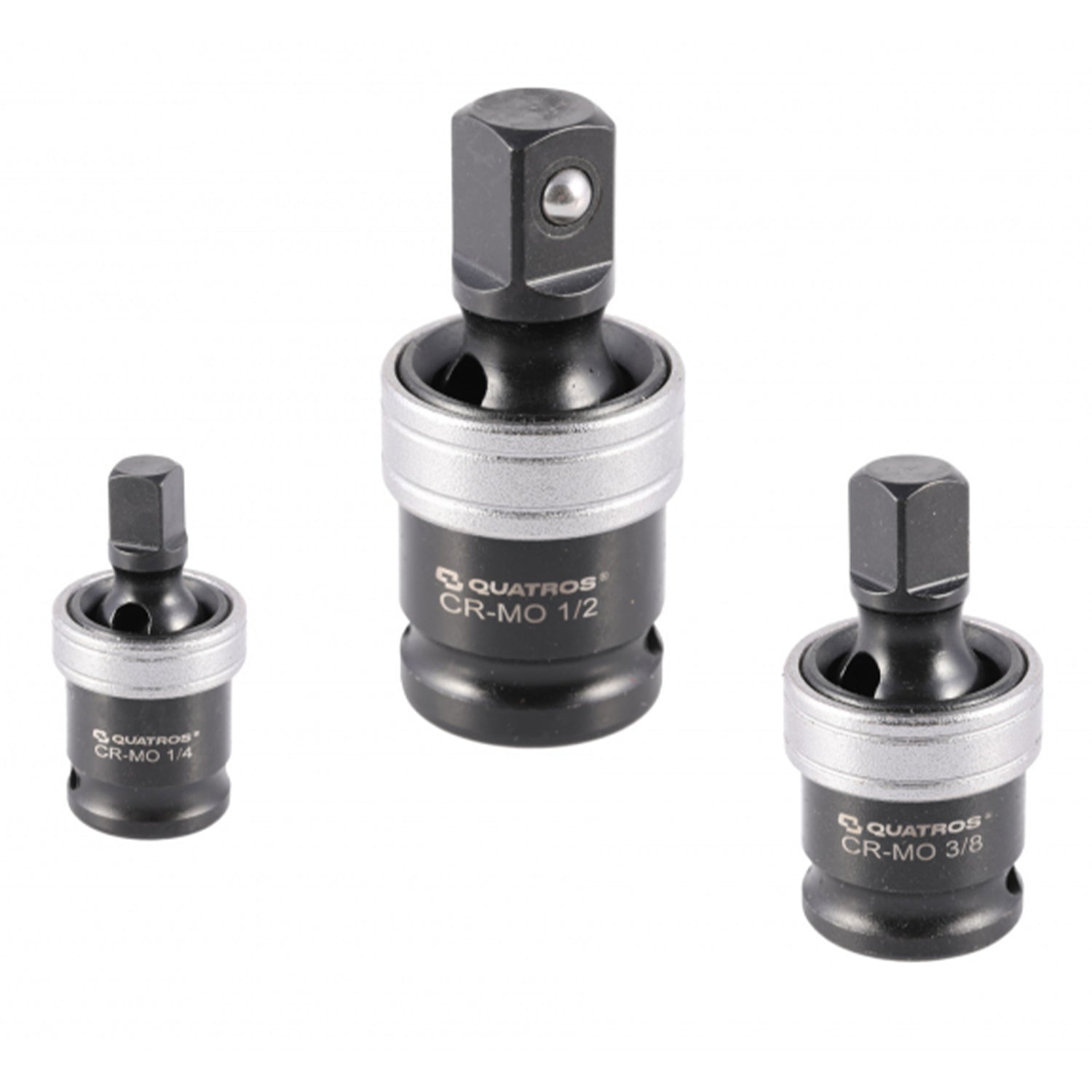 Set adaptoare impact cu articulatie cardanica 1/4'', 3/8'' 1/2''