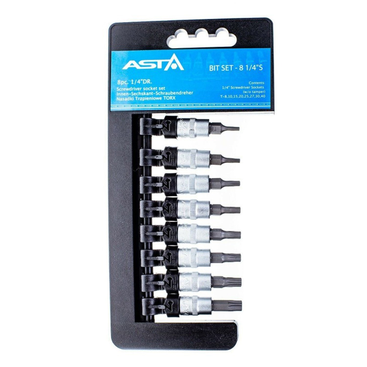 Set bit TORX1/4 t8-t40 8 piese