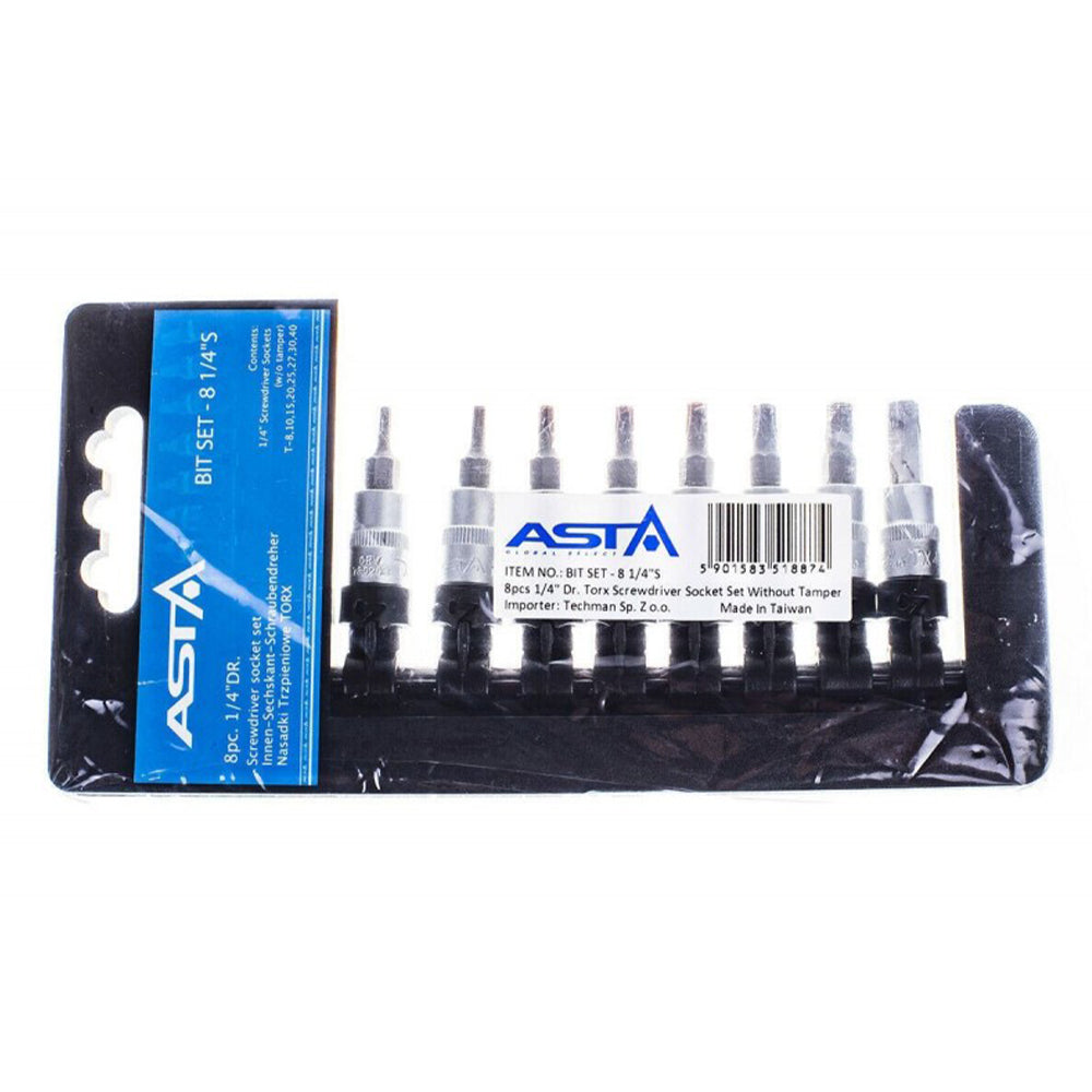 Set bit TORX1/4 t8-t40 8 piese