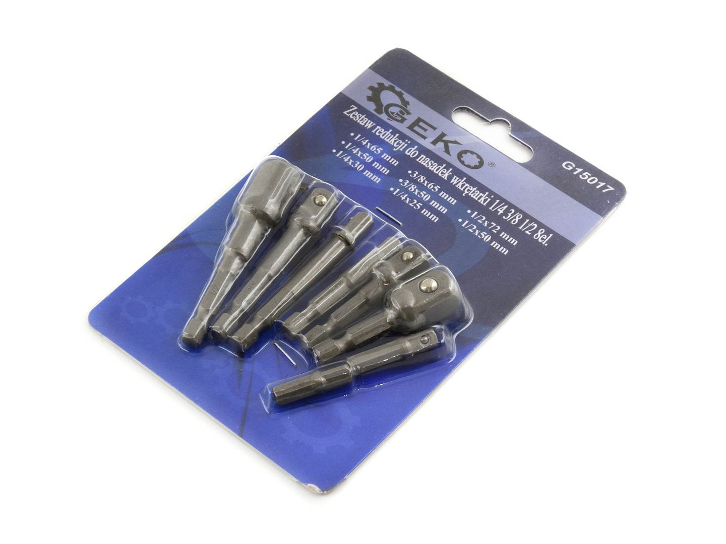 Set biti adaptori hexagonali 1/4'' 3/8'' 1/2'' 8 piese GEKO