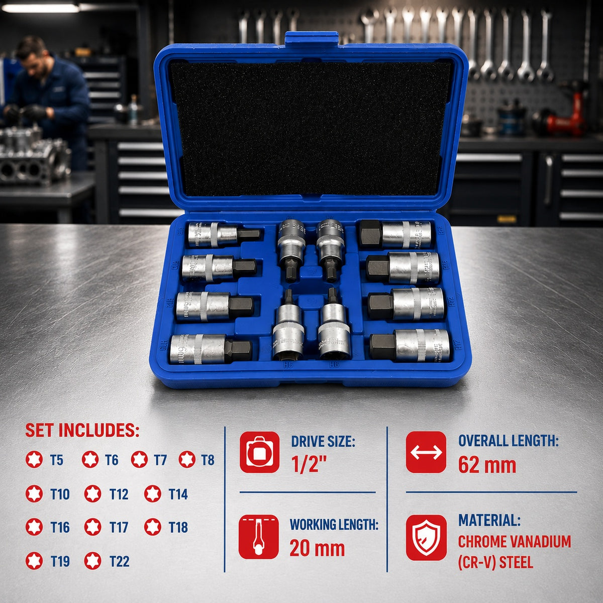 Set biti imbus t5-t22 GEBO TOOLS