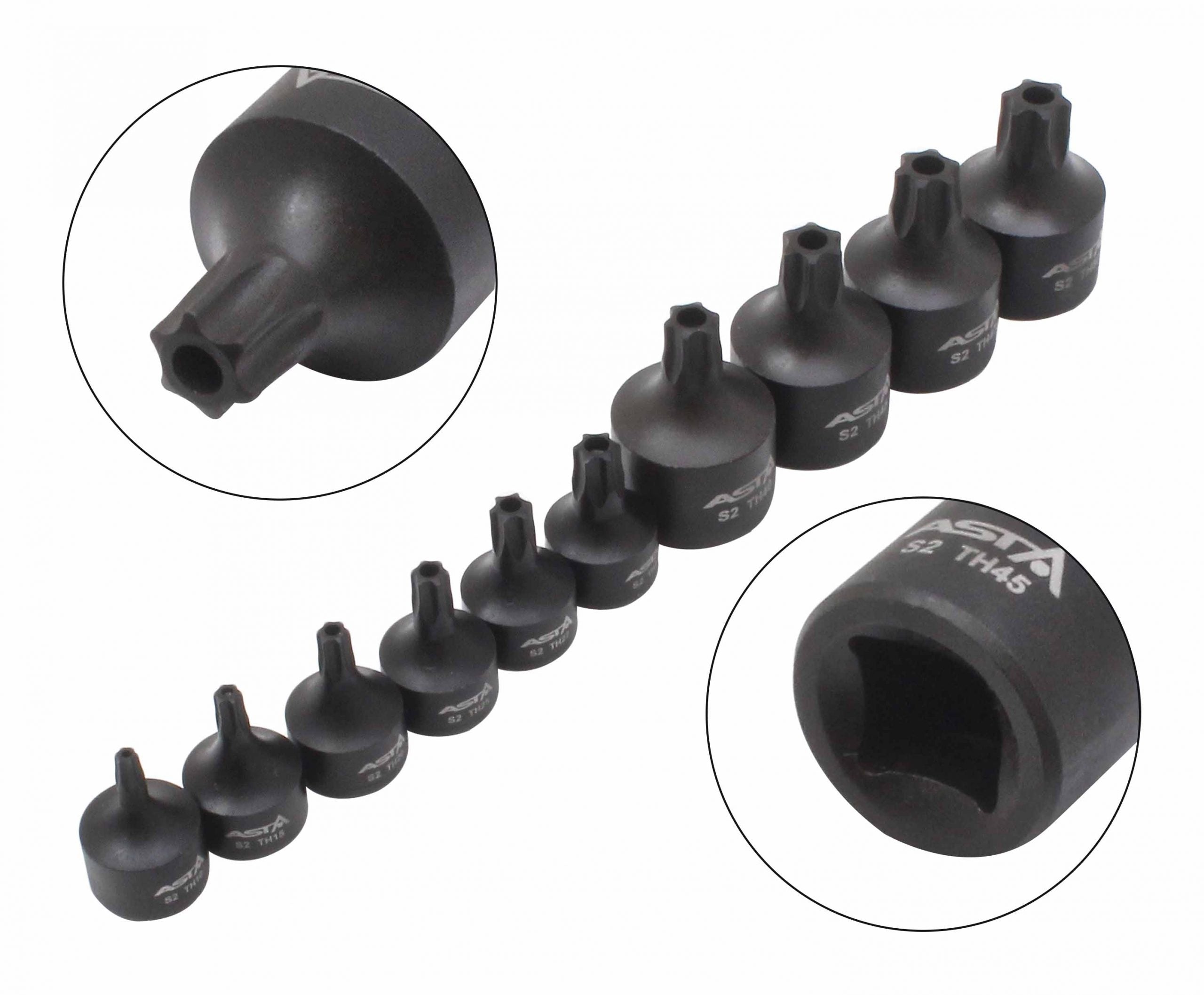 Set biti TORX de impact 1/4'' 3/8'' cu gaura