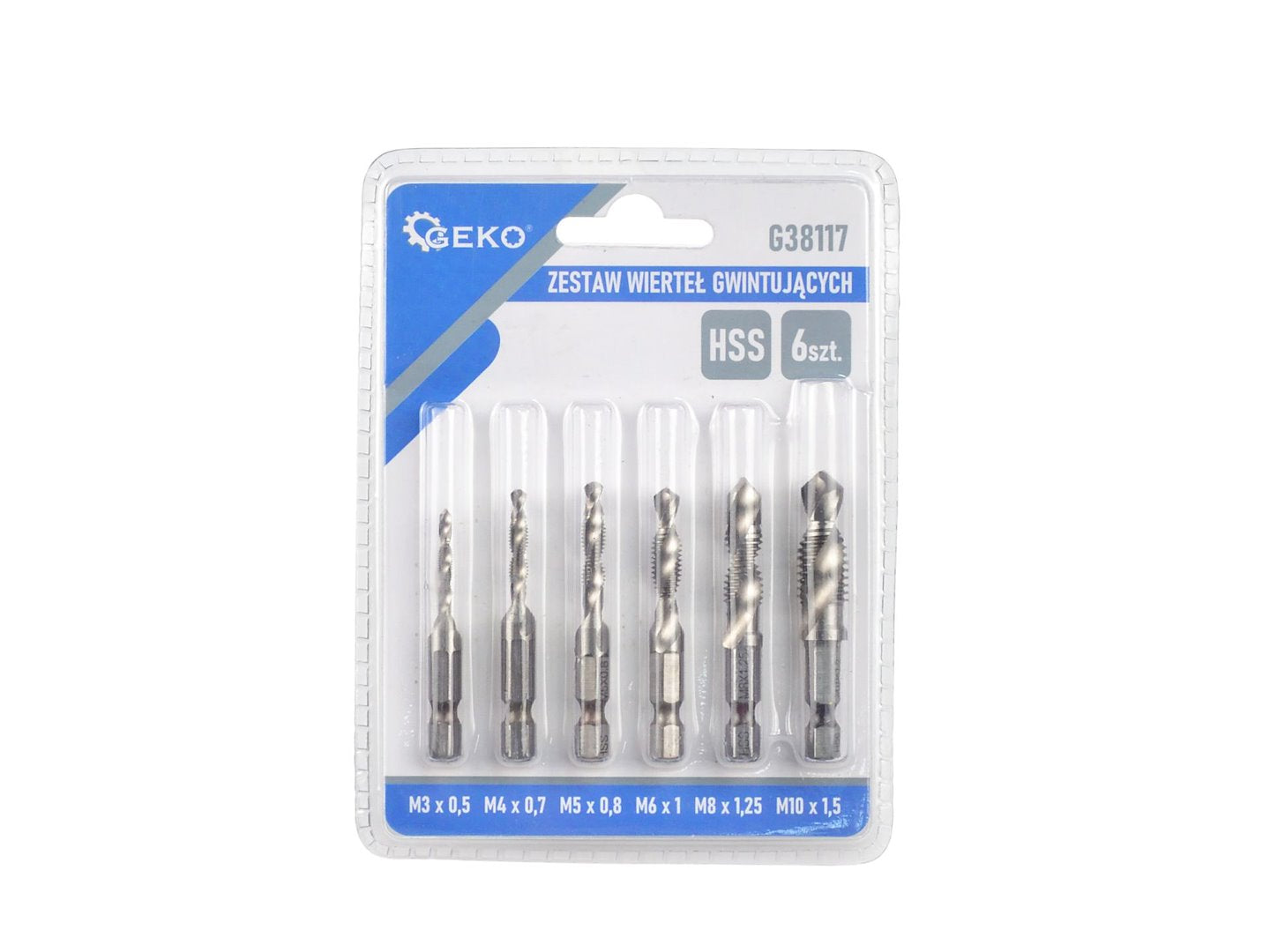 Set burghie cu tarod HSS hex 1/4" m3-m10 6 piese