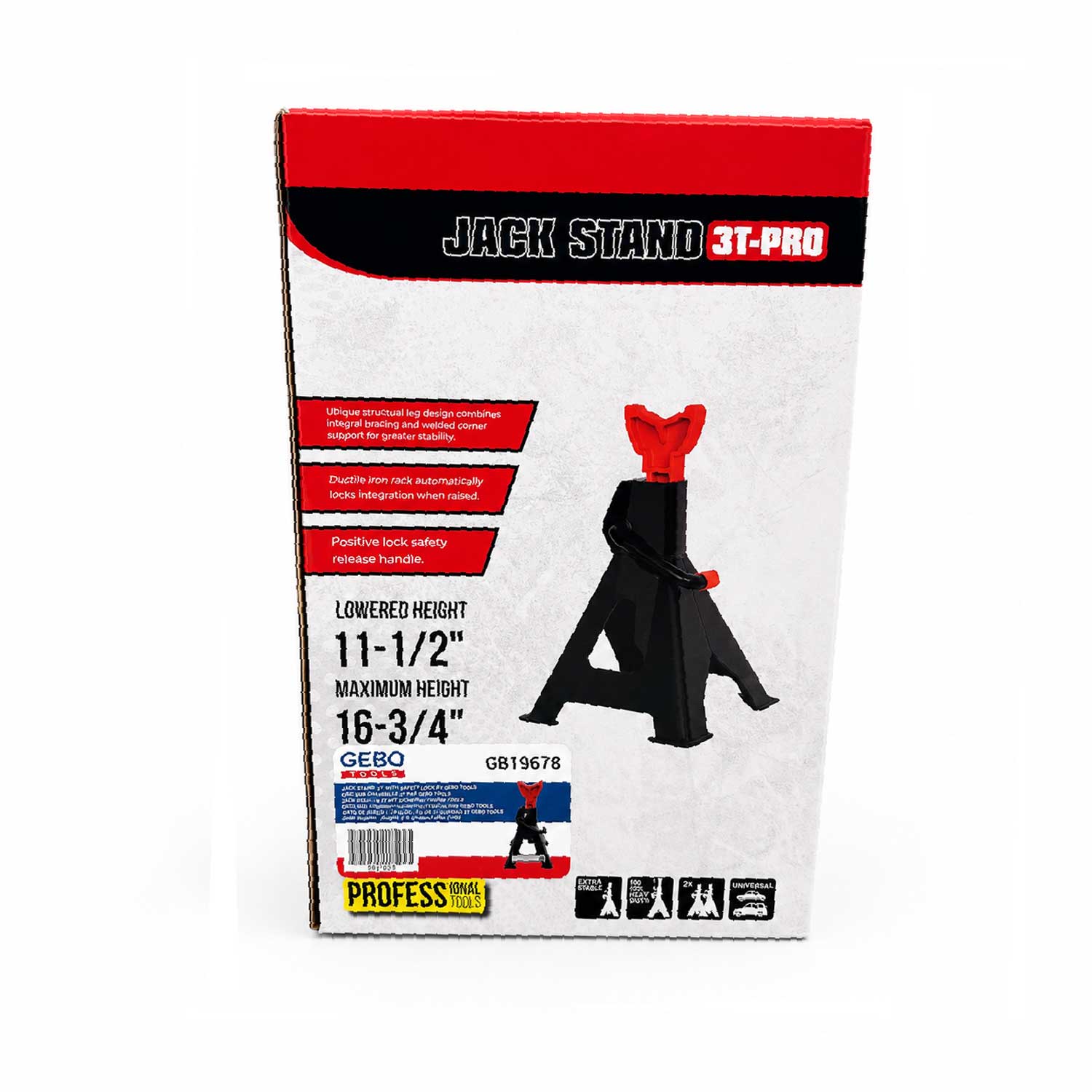 Set capre 3T cu siguranta GEBO TOOLS