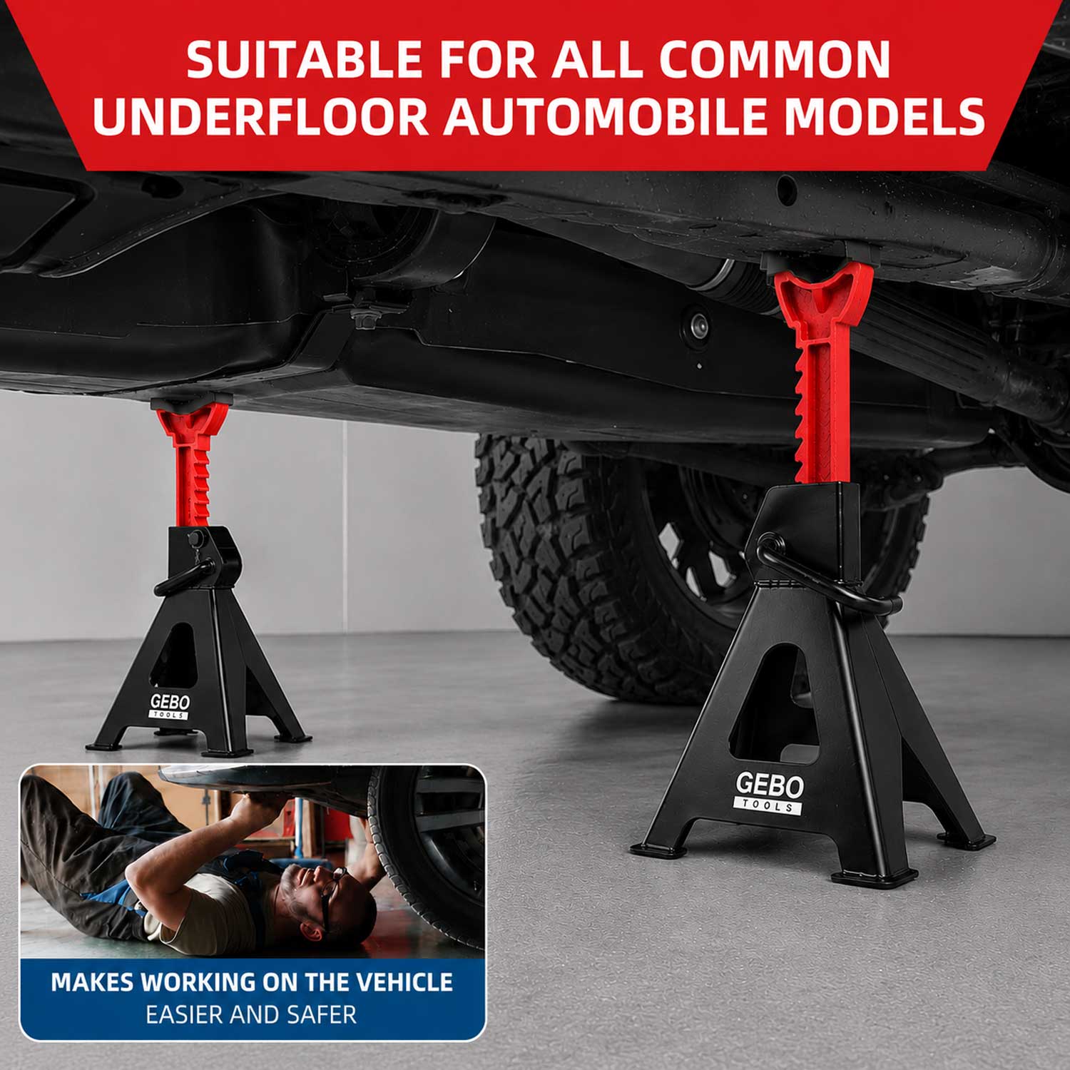 Set capre sustinere auto profesionale 3T suspendat suport auto GEBO TOOLS