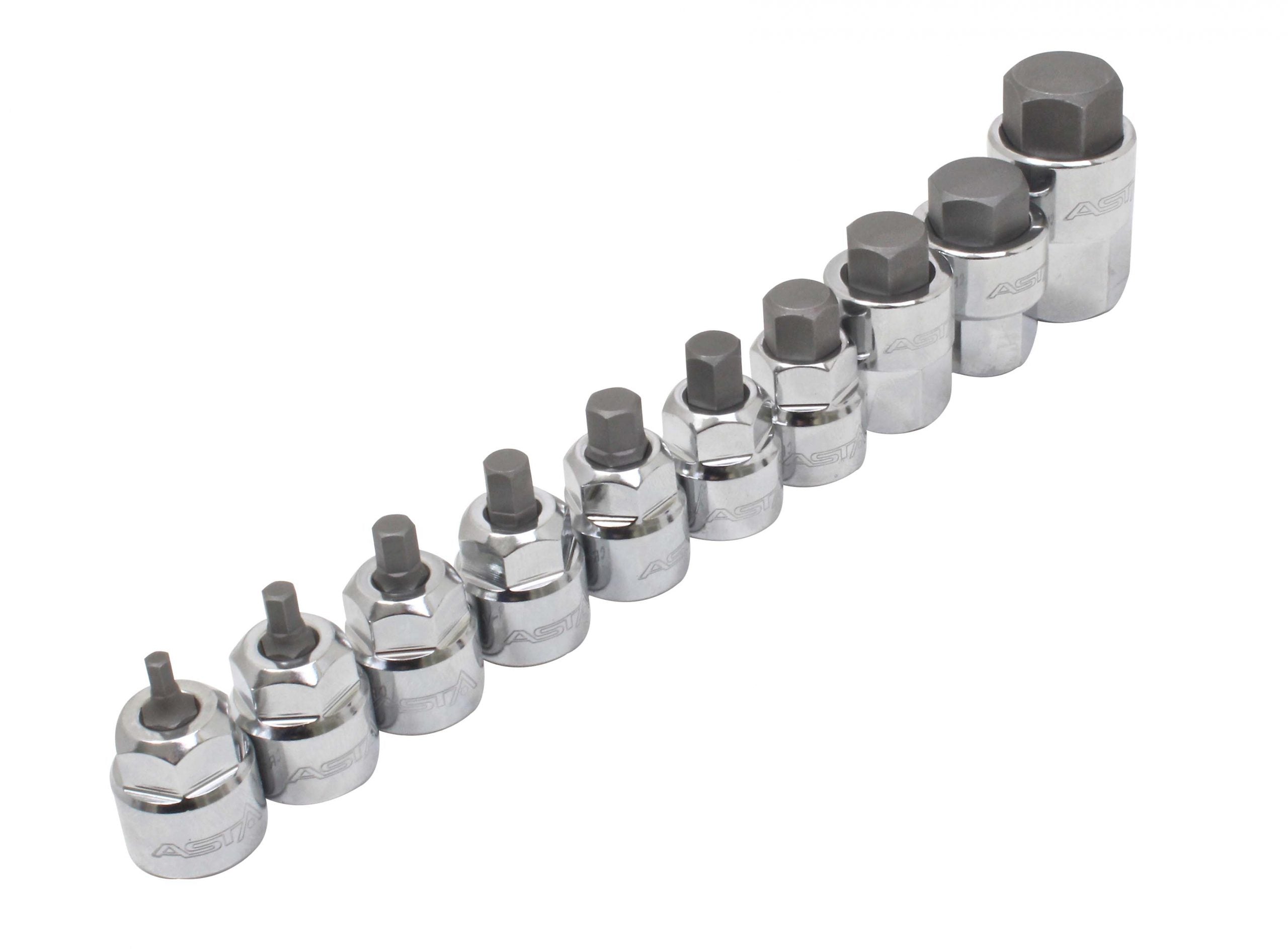 Set chei biti imbus hexagon h3-h14 3/8-1/2 10 piese