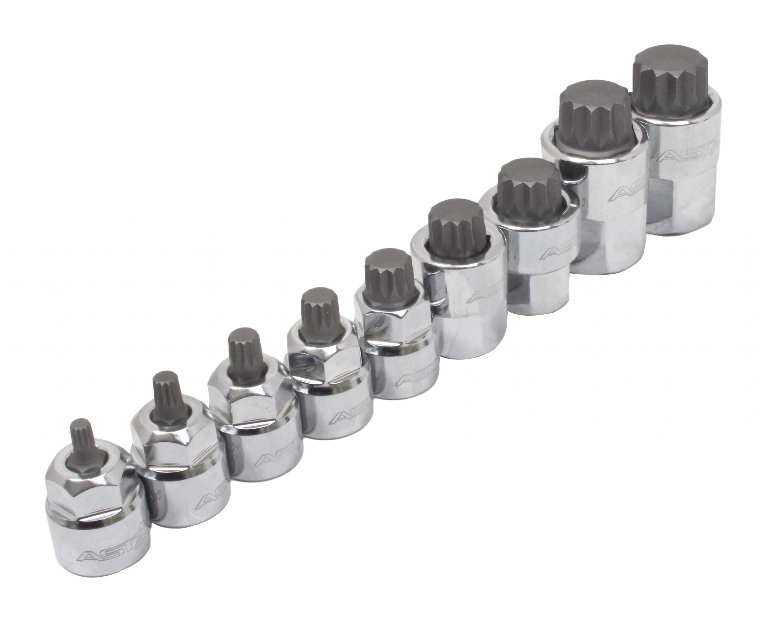 Set chei biti m4-m18 XZN 3/8 - 1/2 9 piese