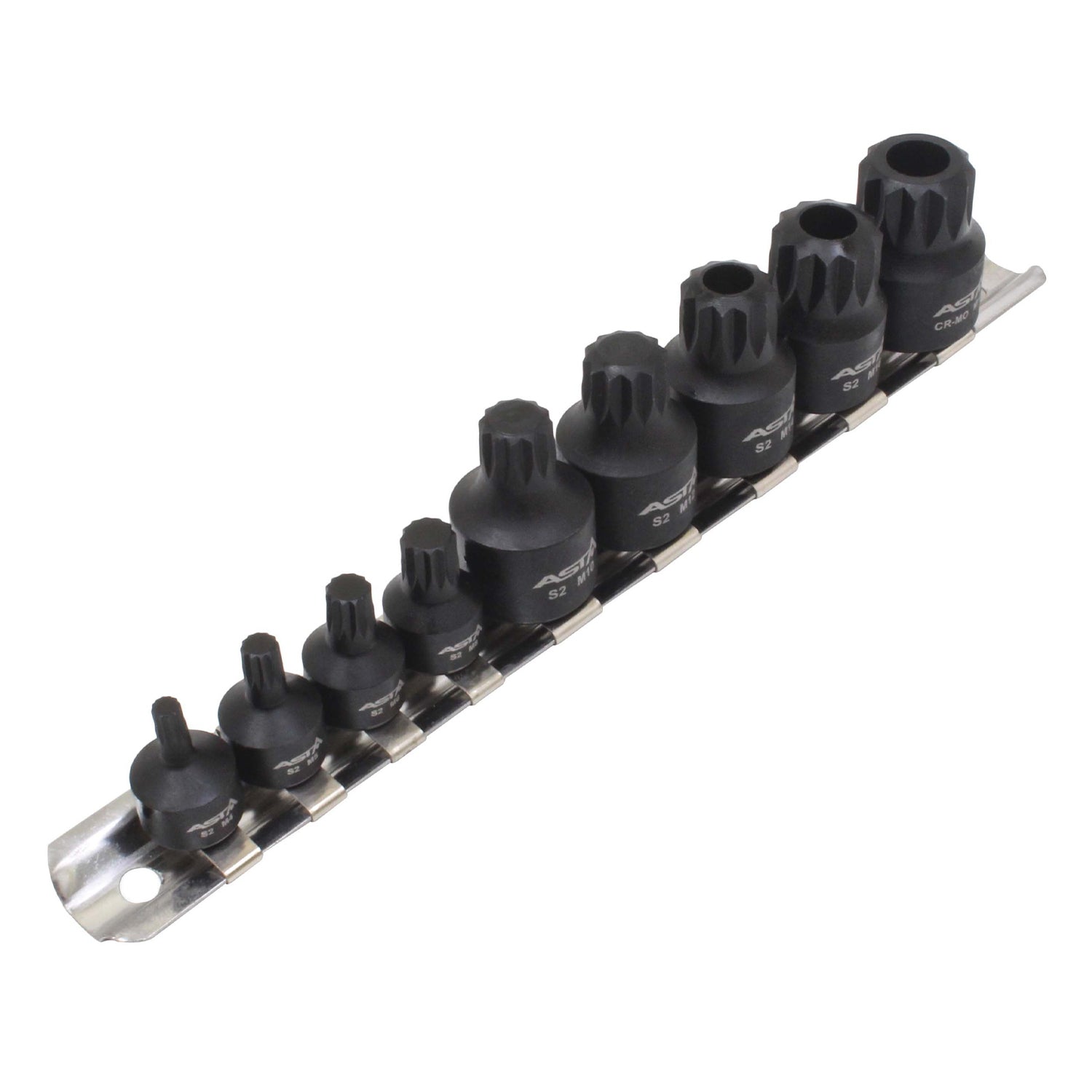 Set chei biti m4-m18 XZN de impact 1/4 - 3/8 9 piese