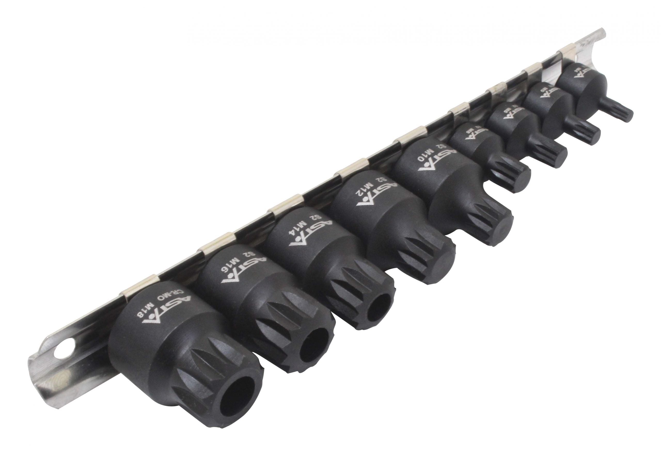 Set chei biti m4-m18 XZN de impact 1/4 - 3/8 9 piese