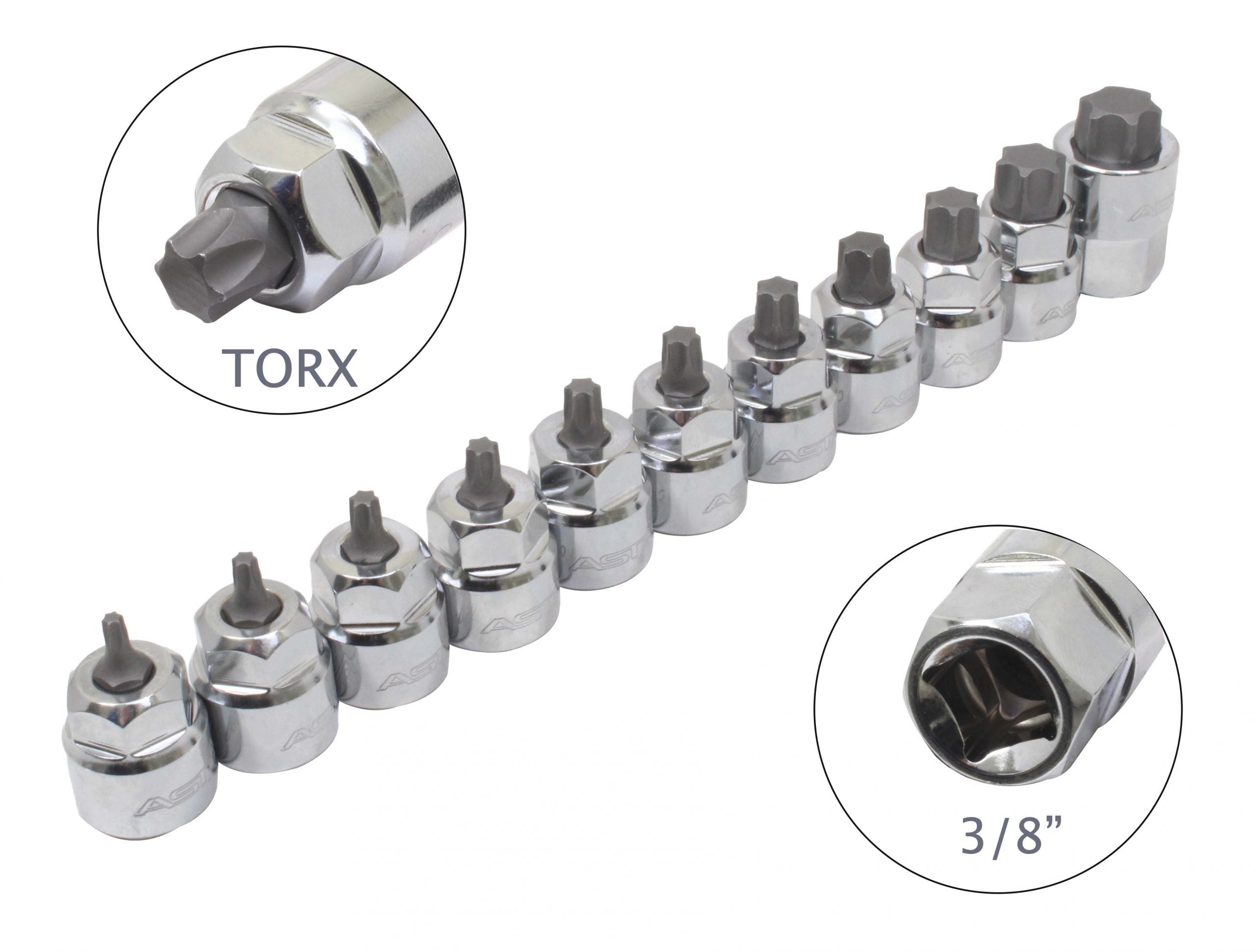 Set chei biti TORX t10-t60 3/8 11 piese