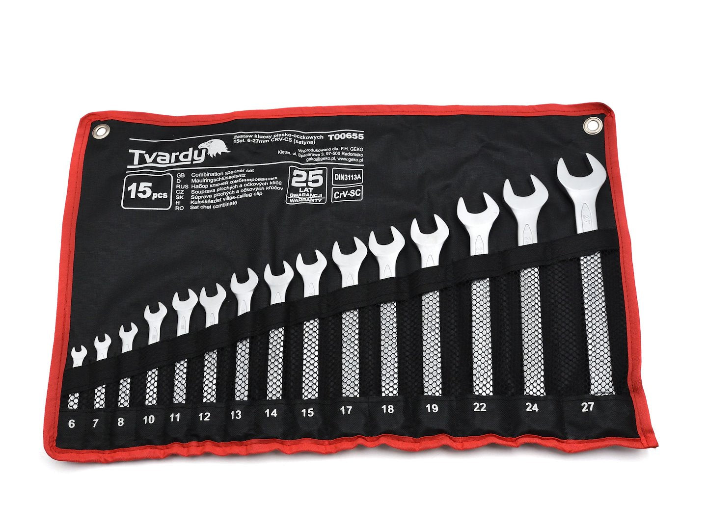 Set chei combinate 6-27mm 15 piese TVARDY