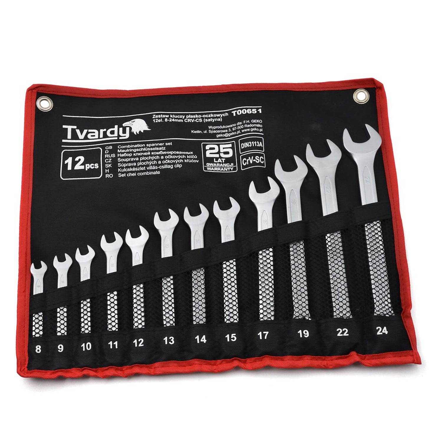 Set chei combinate 8-24mm 12 piese TVARDY