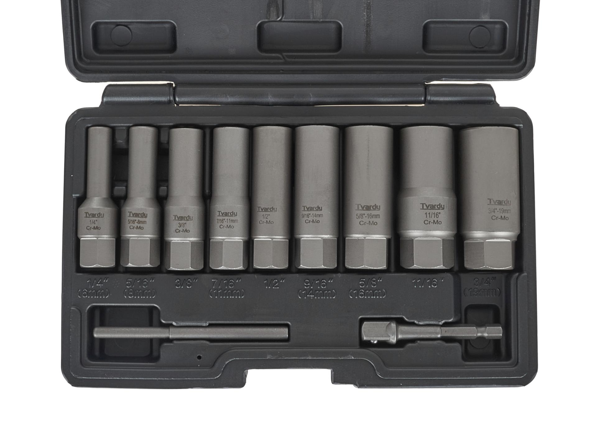 Set chei tubulare lungi pentru suruburi uzate 6-19mm