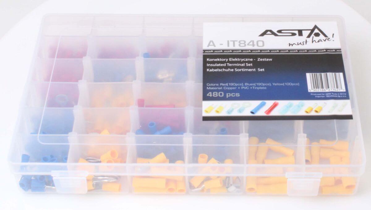 Set conectori papuci electrici izolati 480 piese