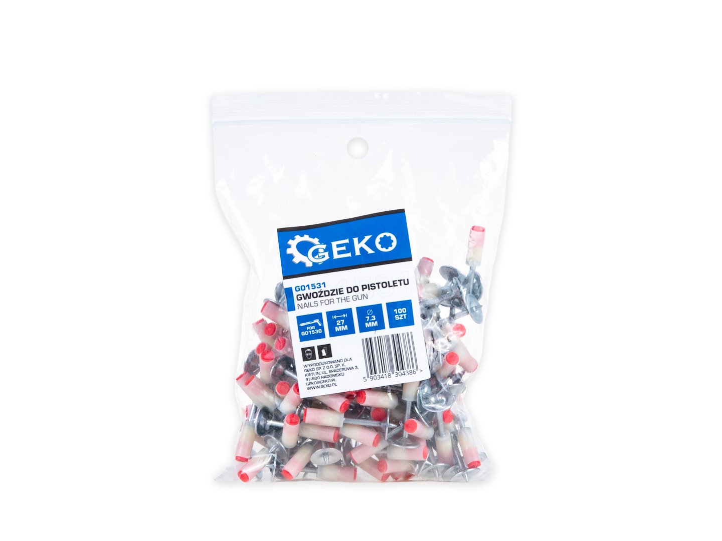 Set cuie mini pentru pistol pneumatic 100 buc 27mm GEKO